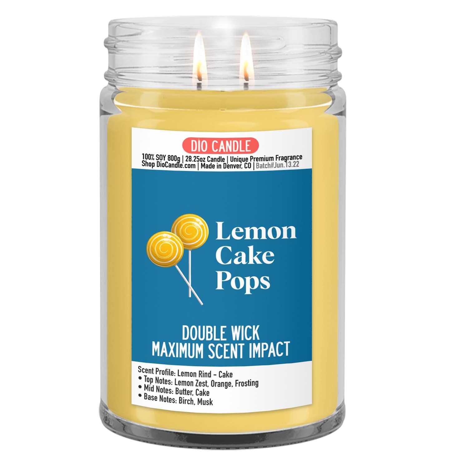 Lemon Cake Pops Candle