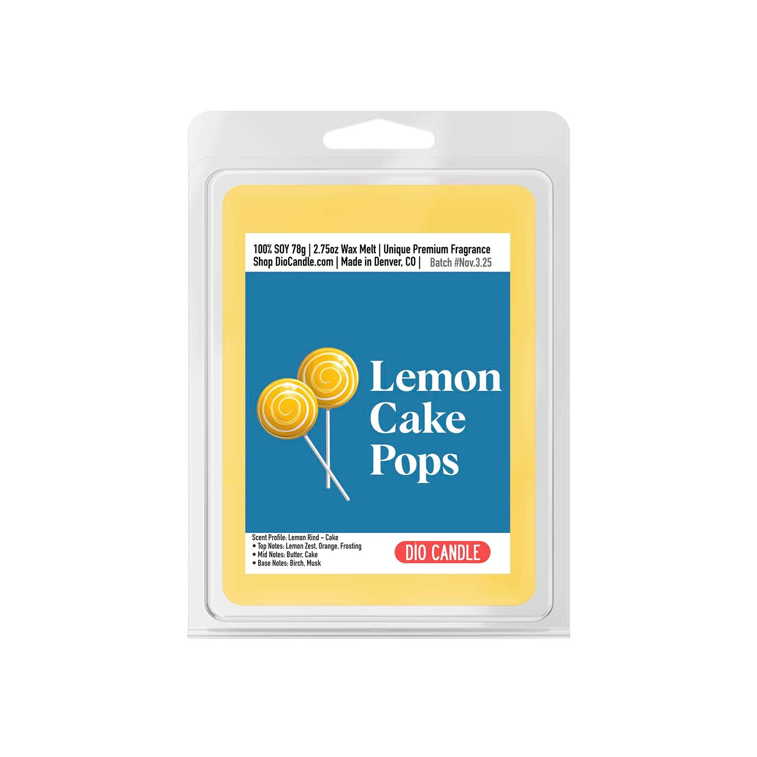 Lemon Cake Pops Candle