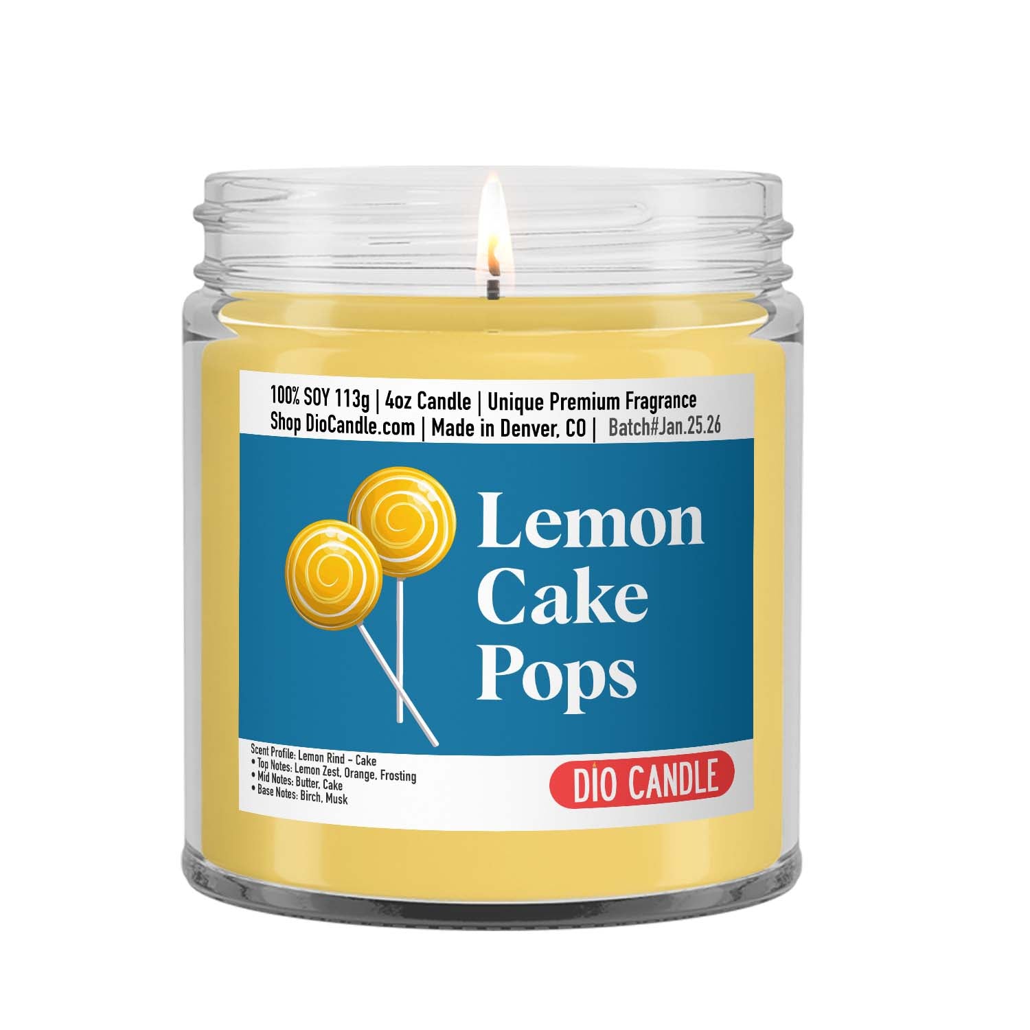 Lemon Cake Pops Candle