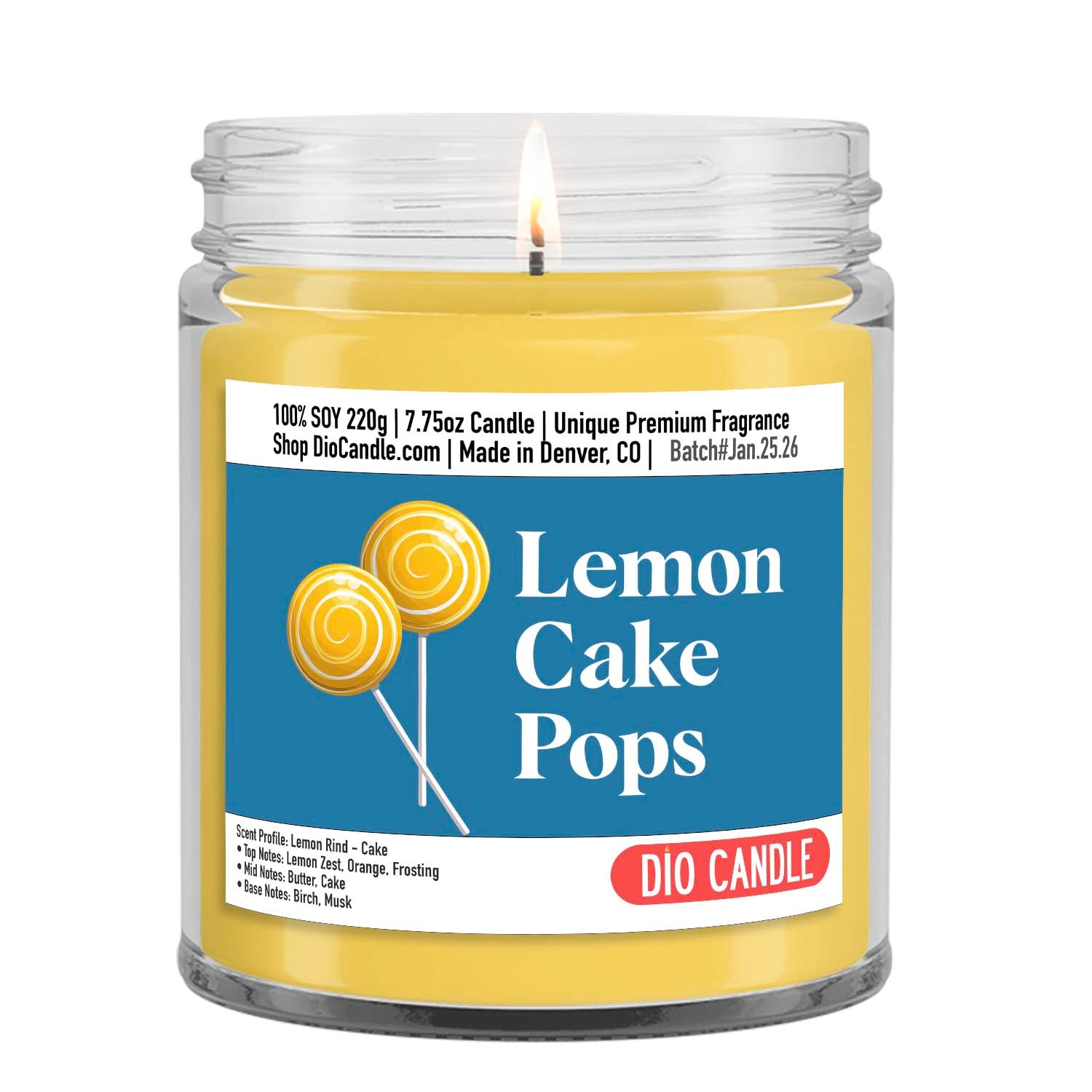 Lemon Cake Pops Candle