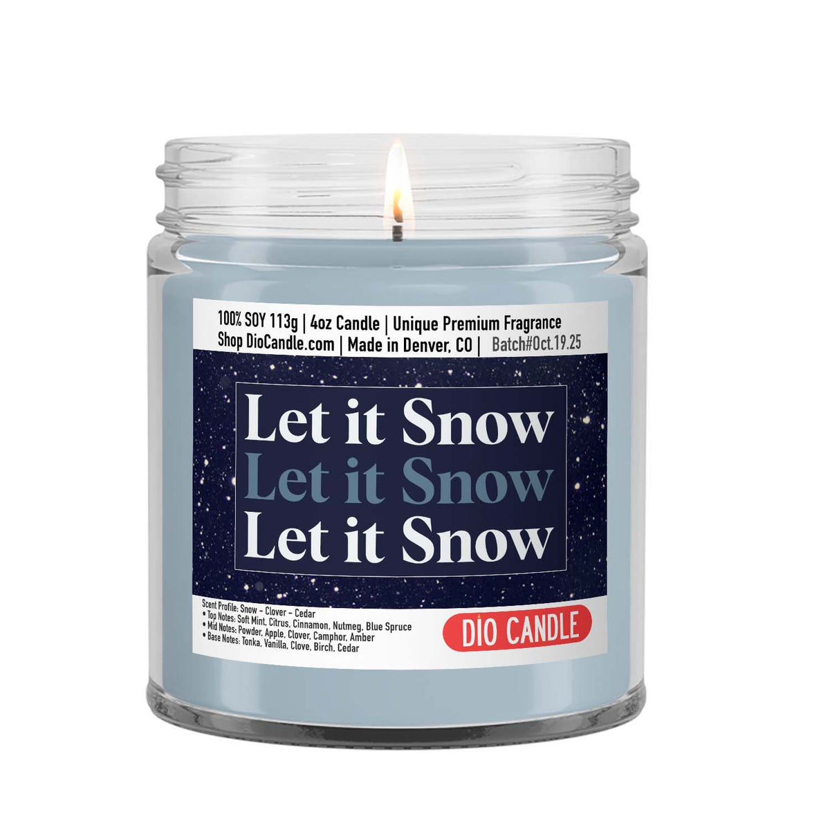 Let it Snow Candle