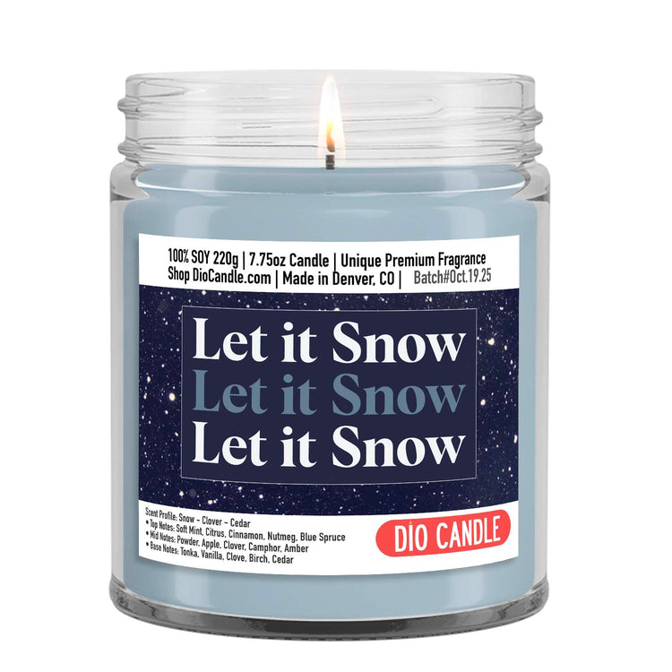 Let it Snow Candle