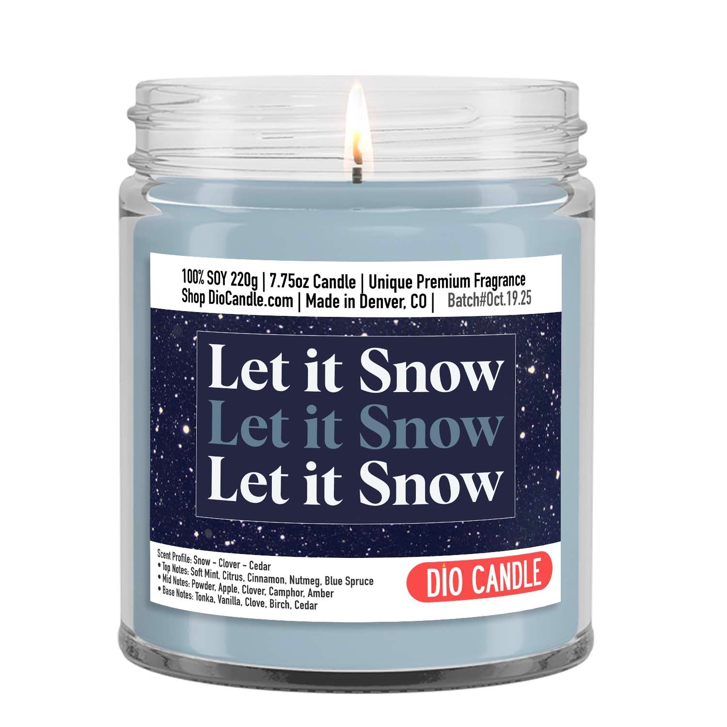 Let it Snow Candle