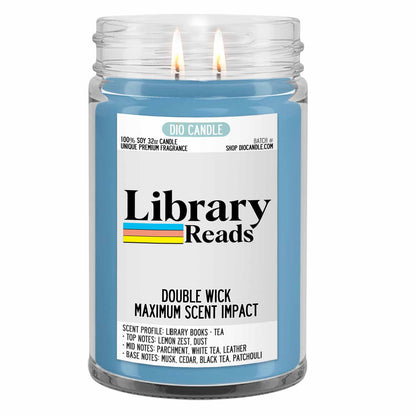 Library Reads Candle