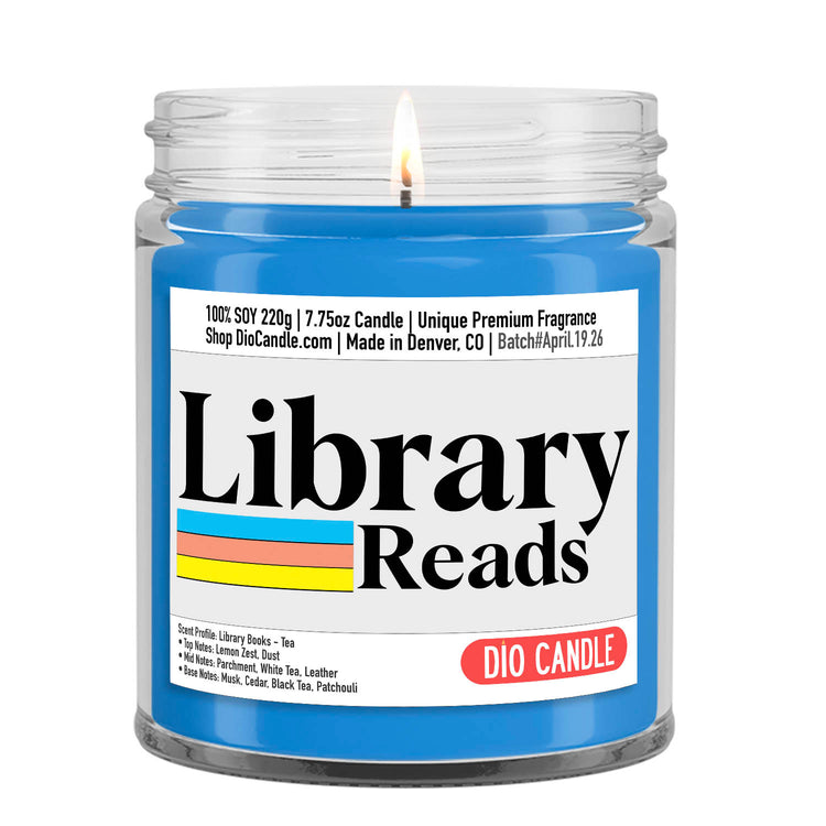 Library Reads Candle