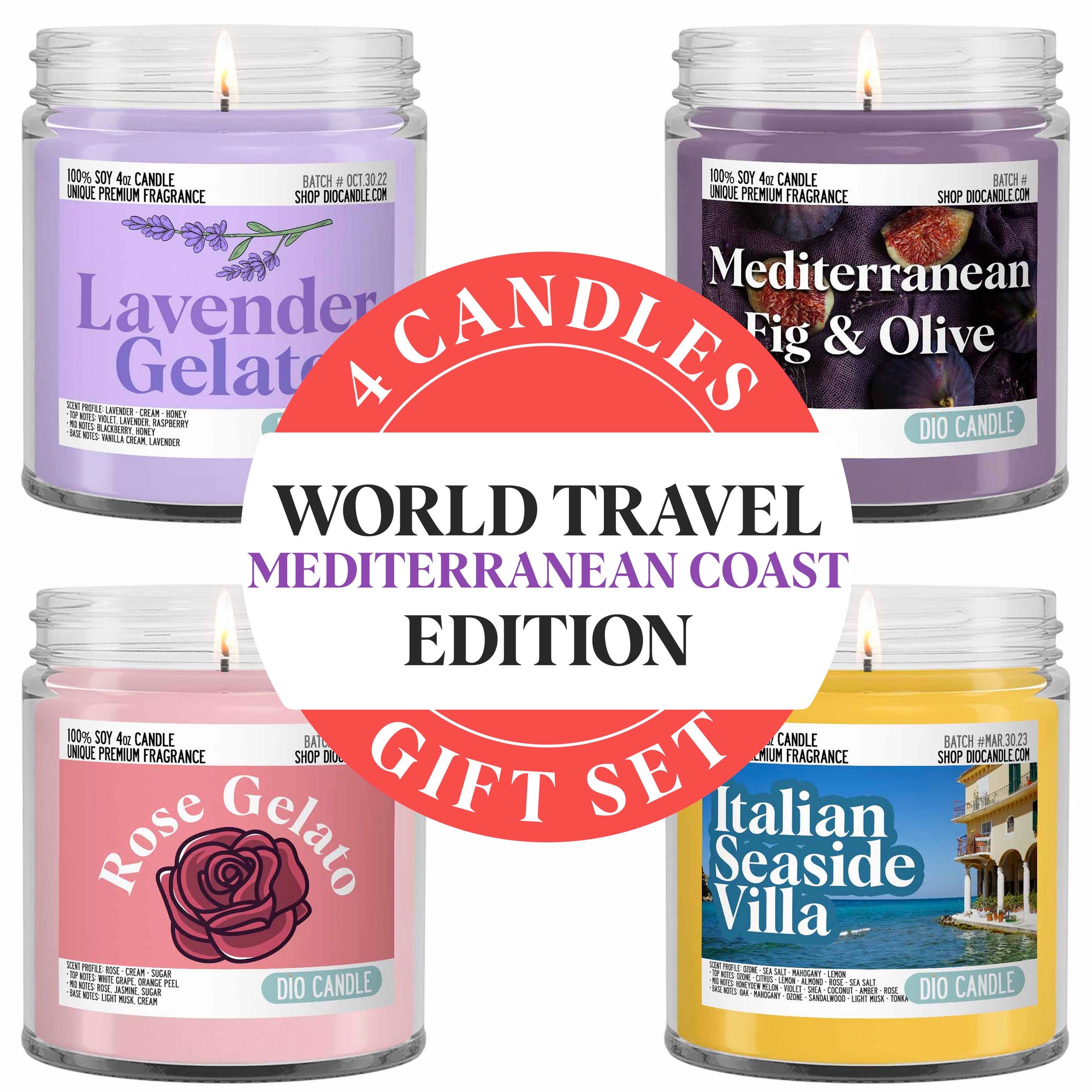 Mediterranean Coast Candle Gift Set