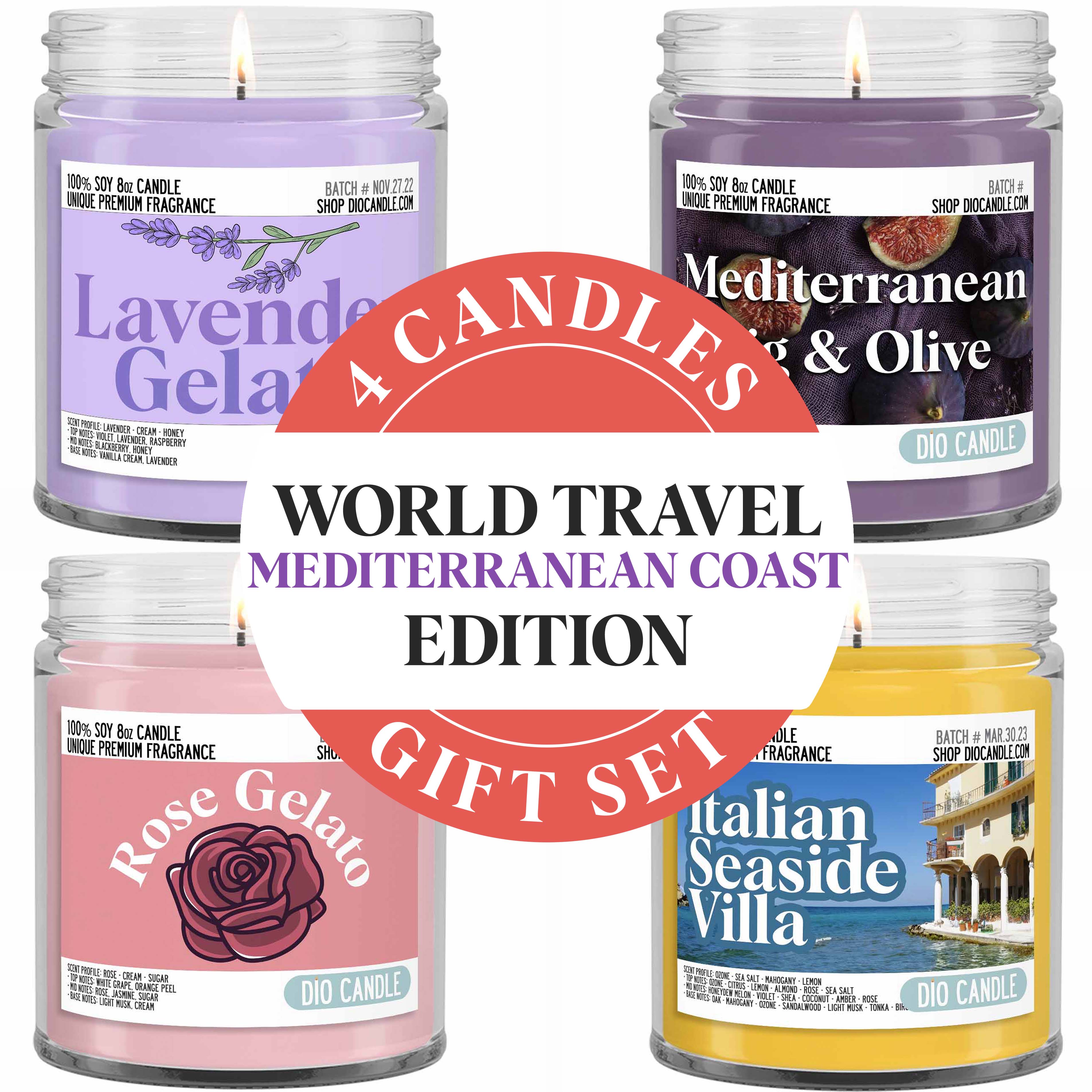 Mediterranean Coast Candle Gift Set