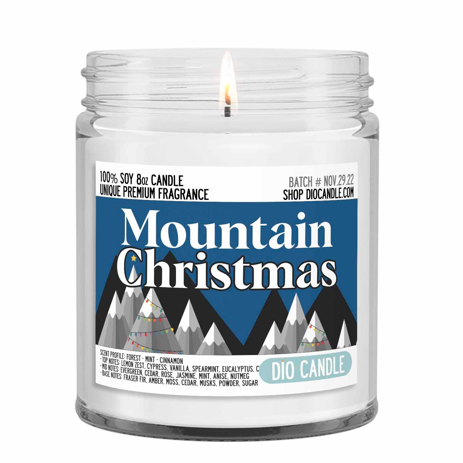 Mountain Christmas Candle