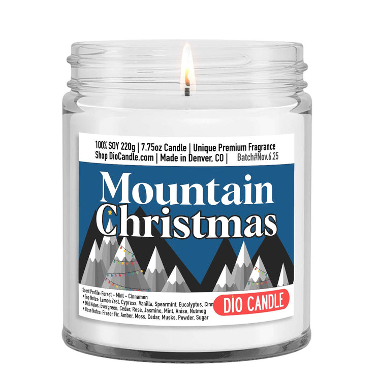 Mountain Christmas Candle