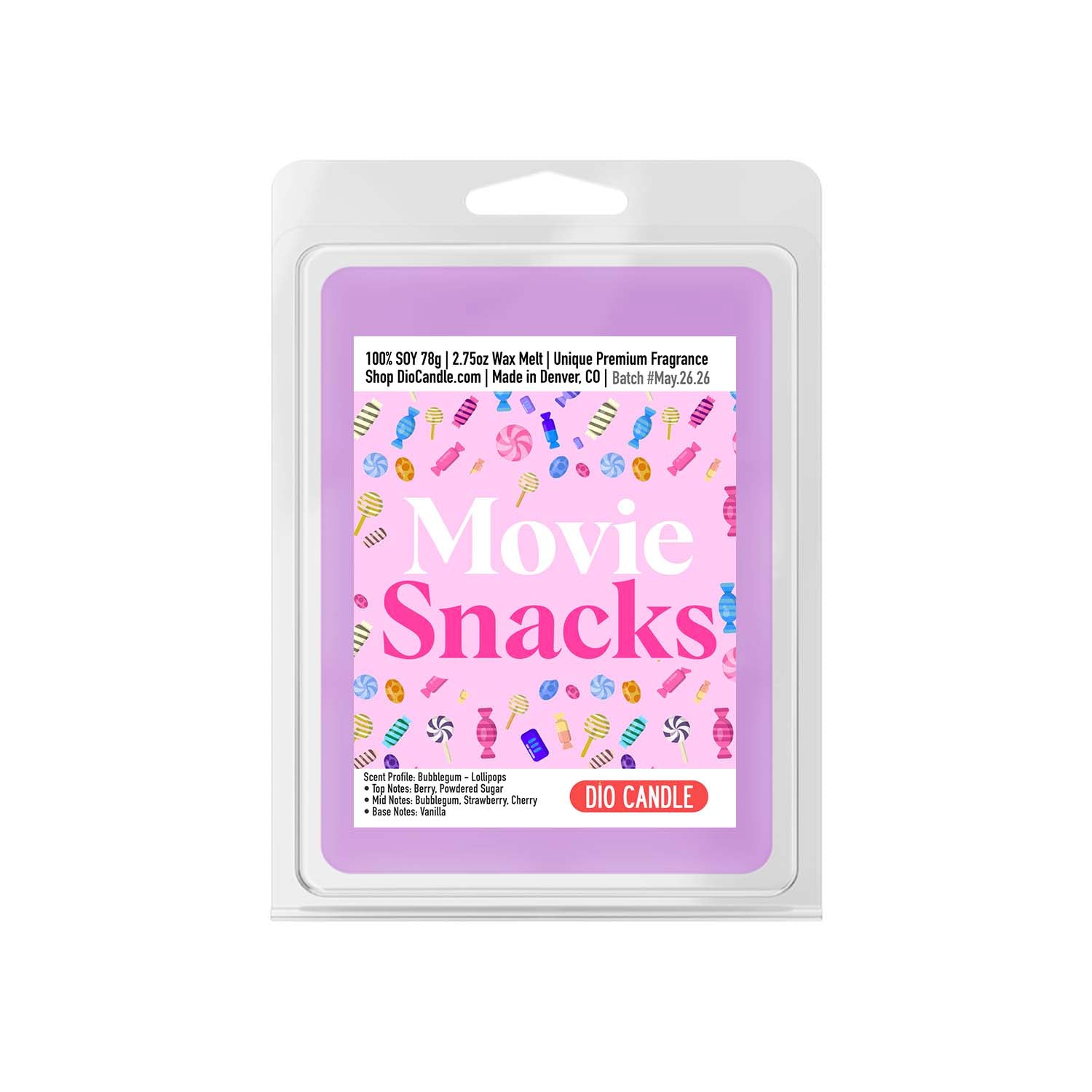 Movie Snacks Candle