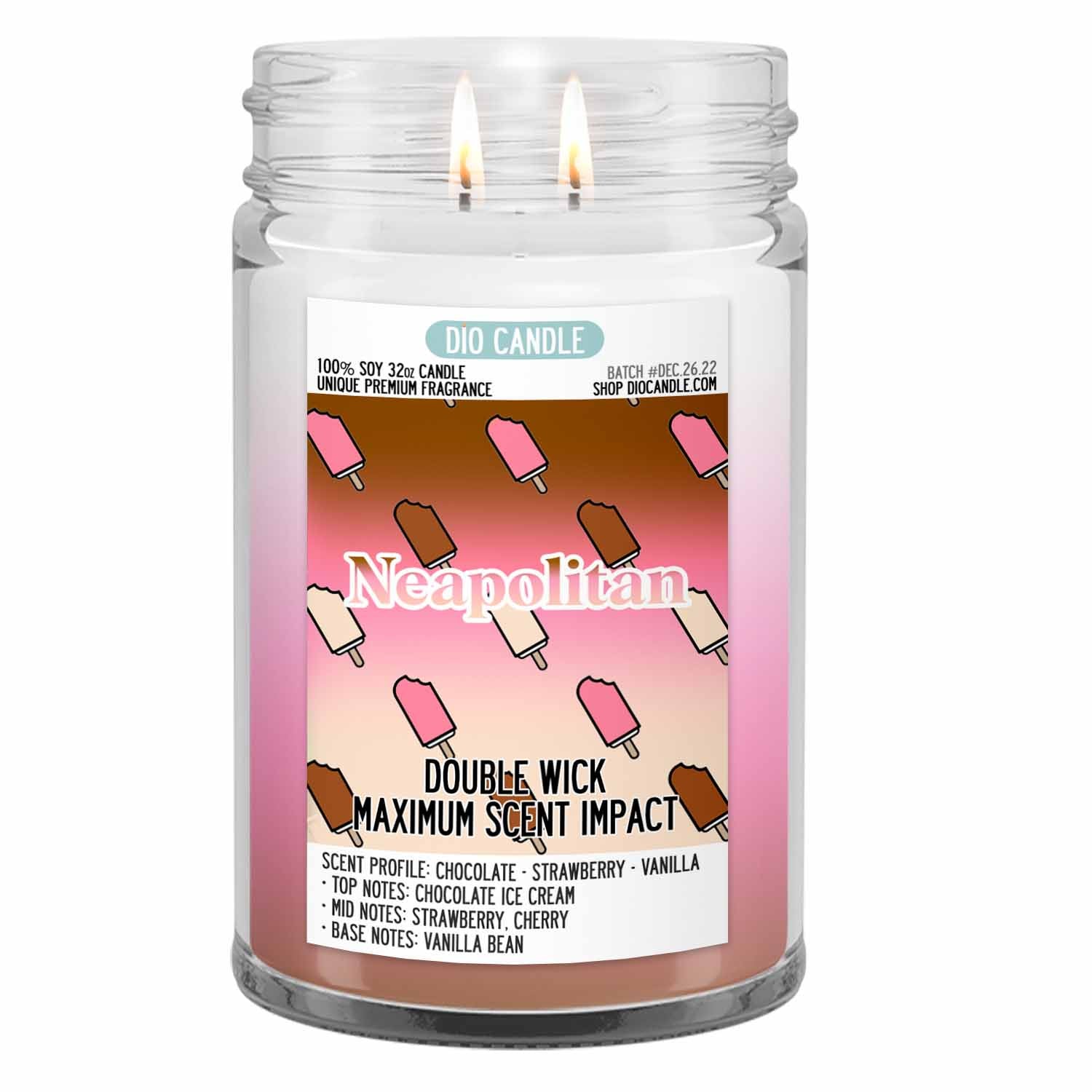 Neapolitan Ice Cream Candle