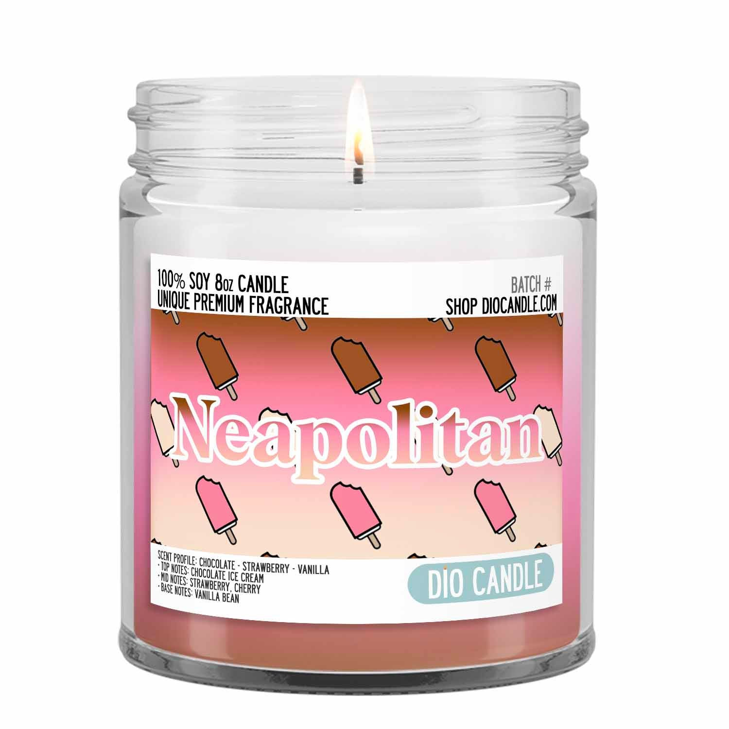 Neapolitan Ice Cream Candle