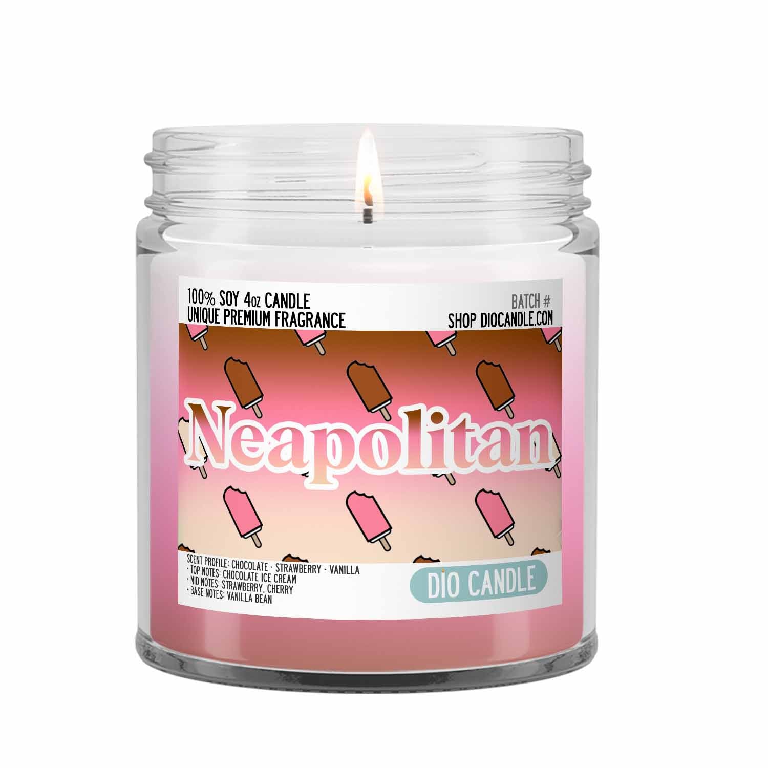 Neapolitan Ice Cream Candle