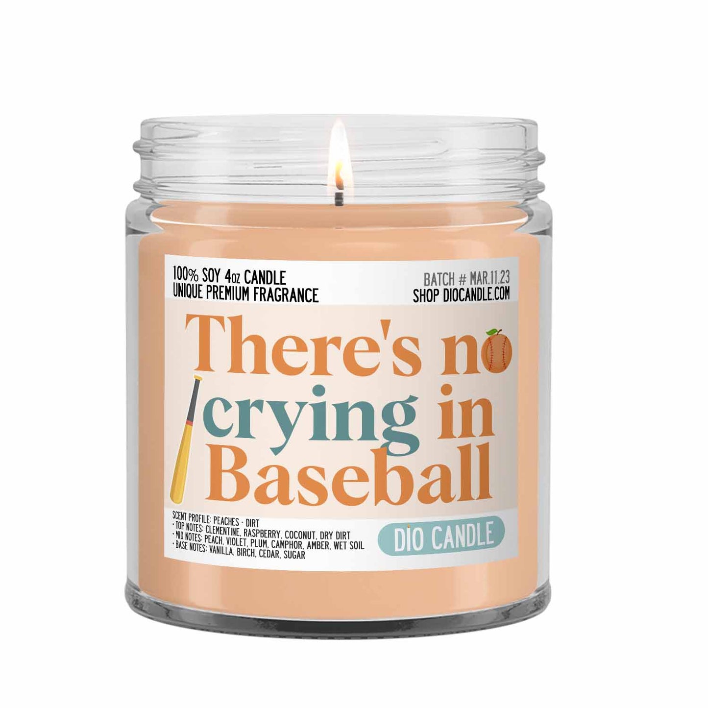 There's No Crying in Baseball Candle