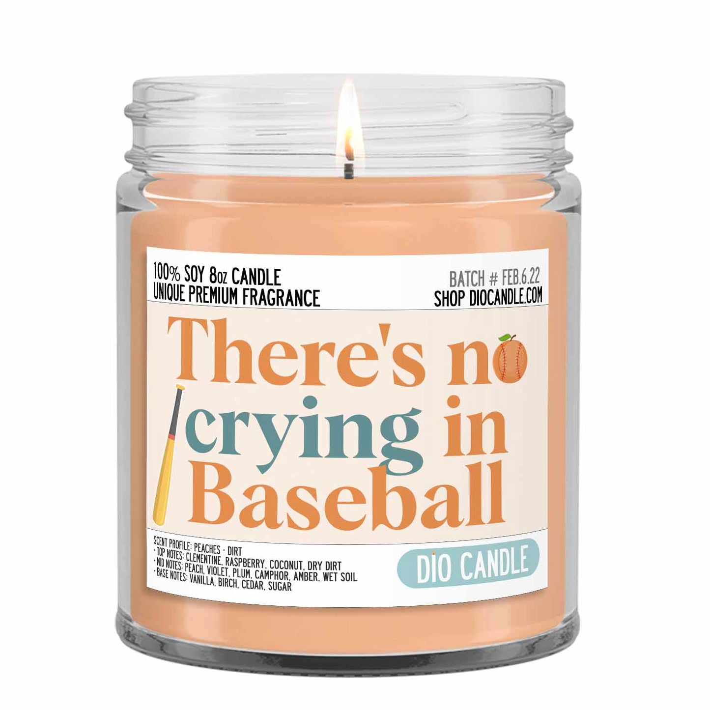 There's No Crying in Baseball Candle