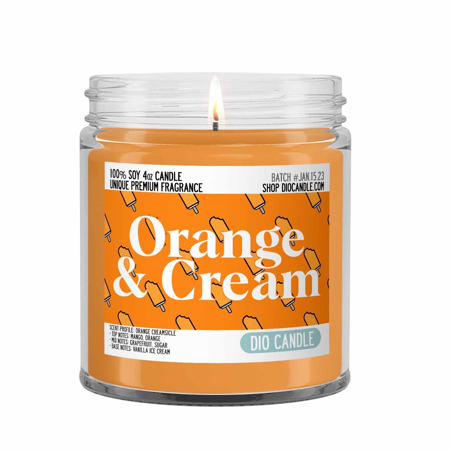 Orange and Cream Ice Cream Candle