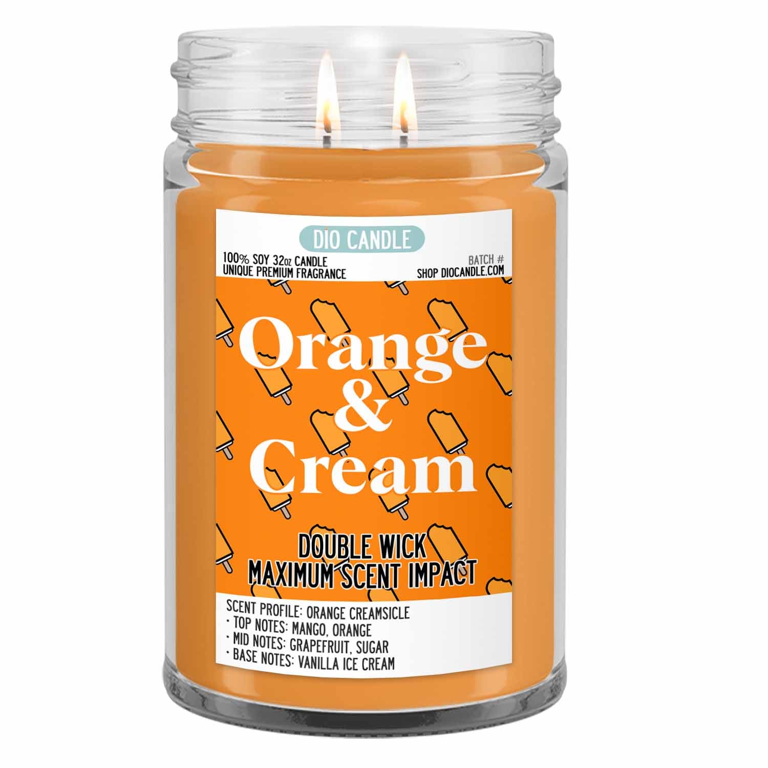 Orange and Cream Ice Cream Candle