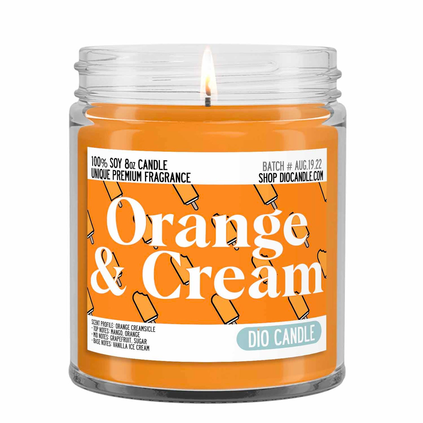 Orange and Cream Ice Cream Candle