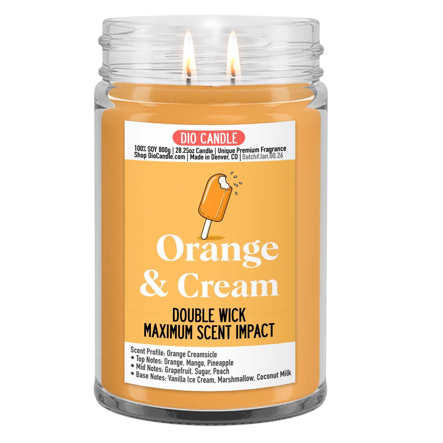 Orange and Cream Ice Cream Candle