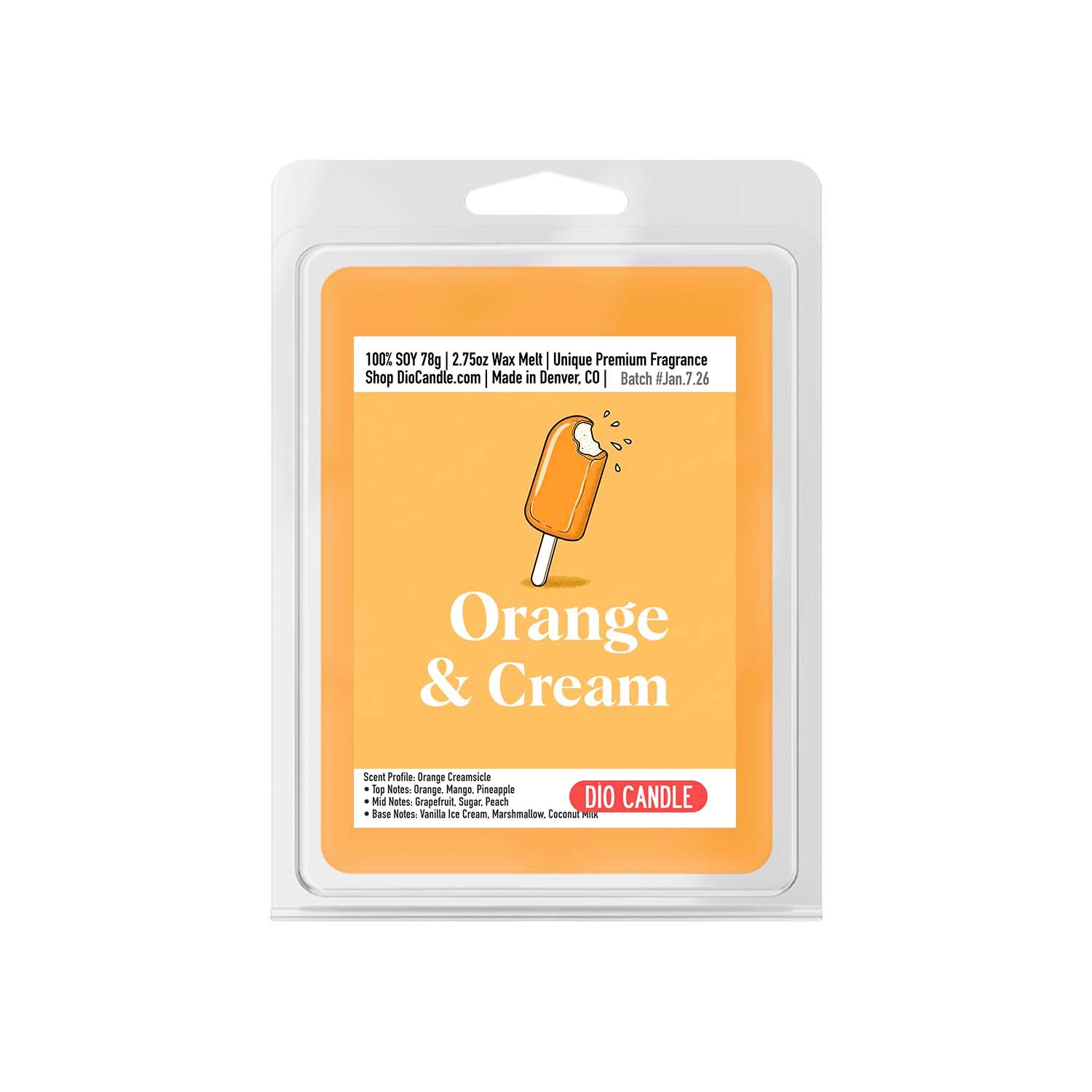 Orange and Cream Ice Cream Candle