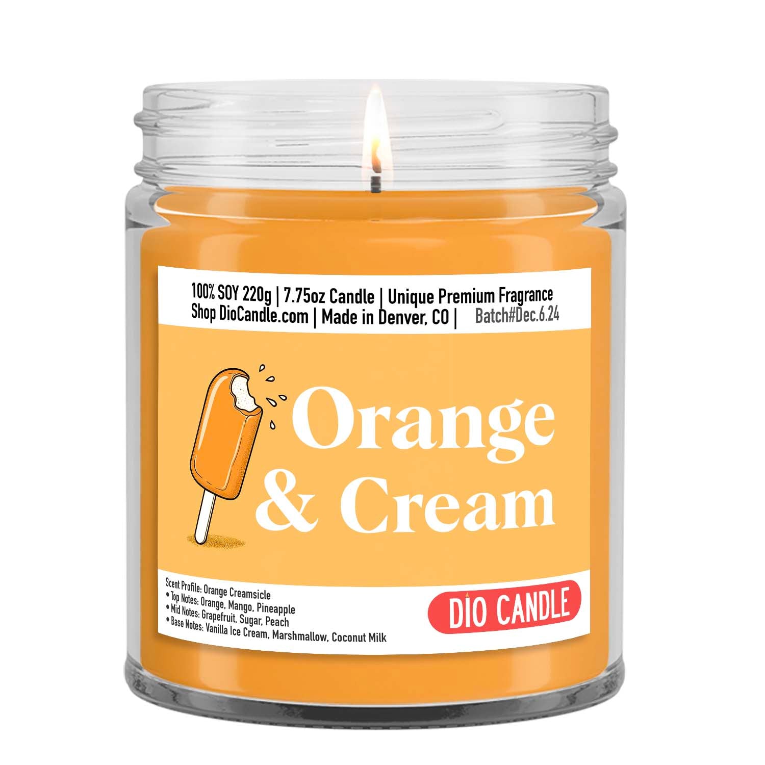 Orange and Cream Ice Cream Candle