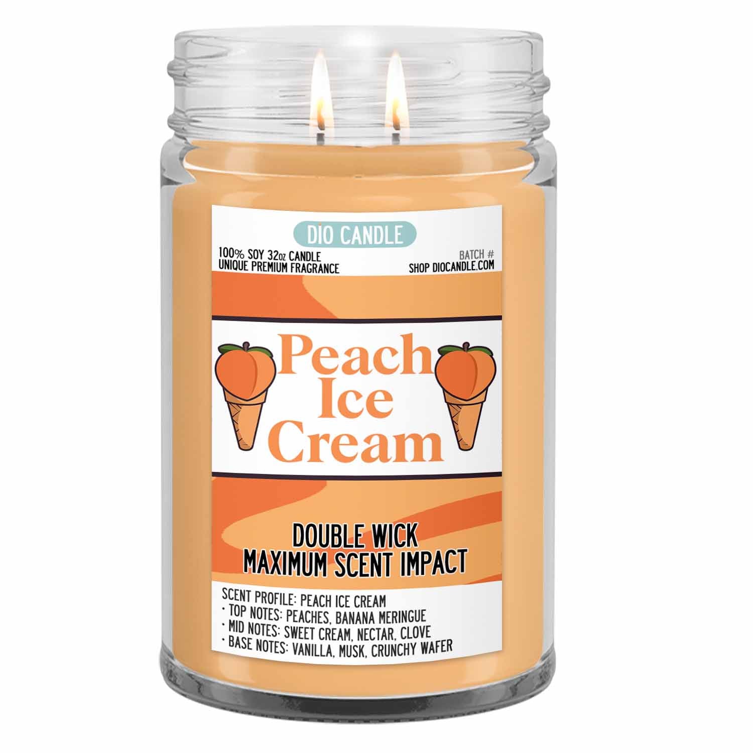 Peach Ice Cream Candle