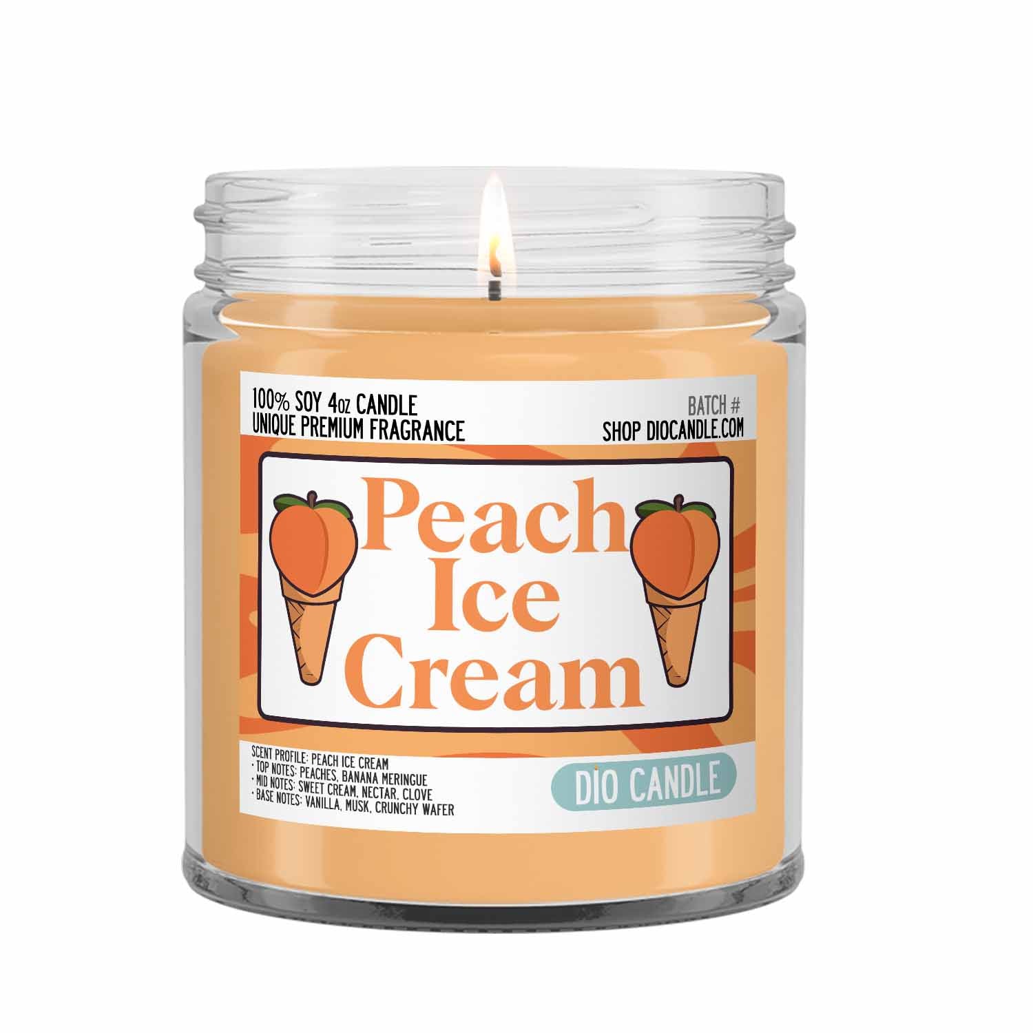 Peach Ice Cream Candle