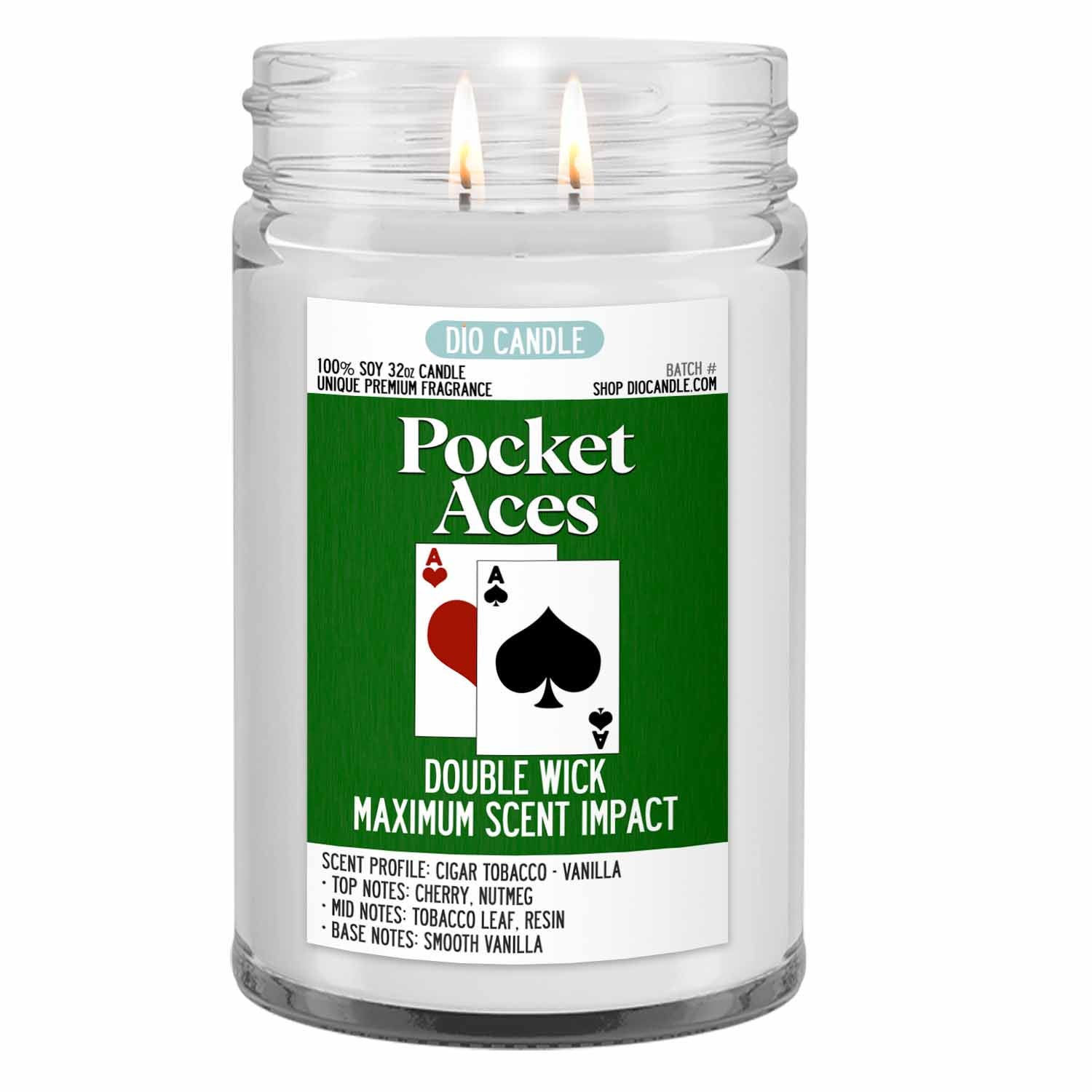 Pocket Aces Candle