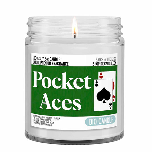 Pocket Aces Candle