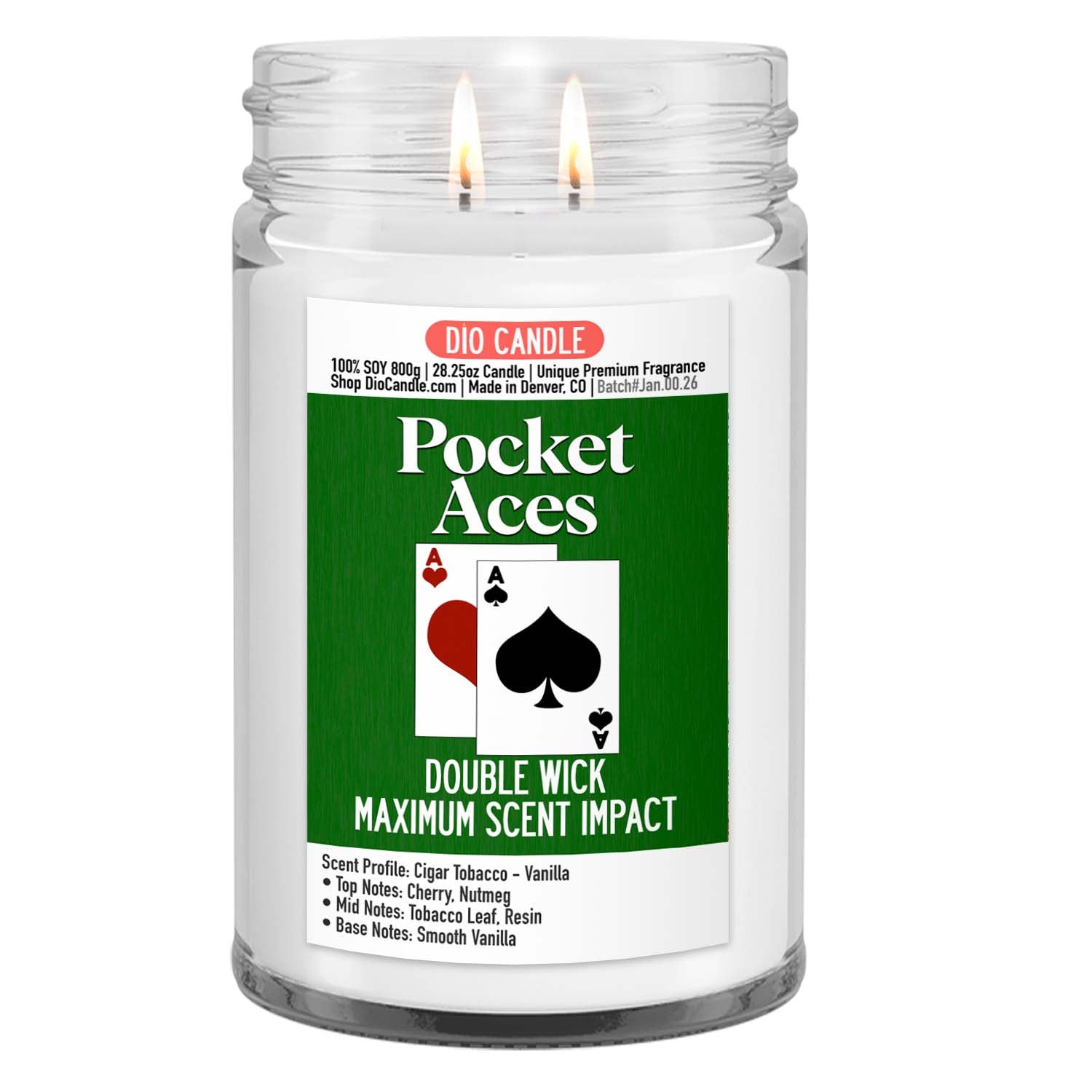 Pocket Aces Candle