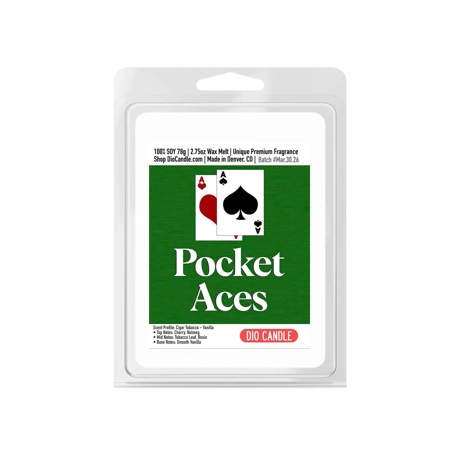 Pocket Aces Candle
