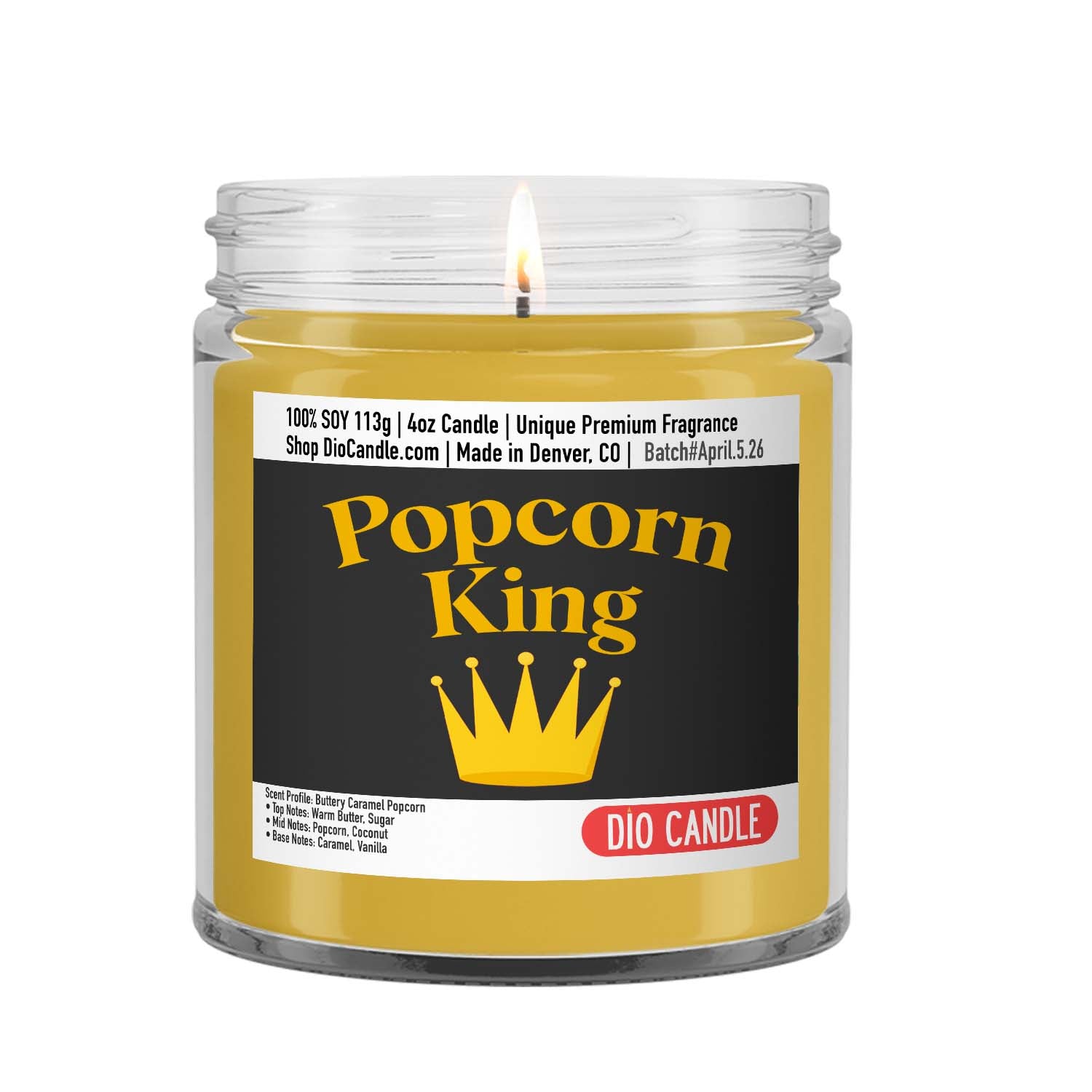 Popcorn King Candle