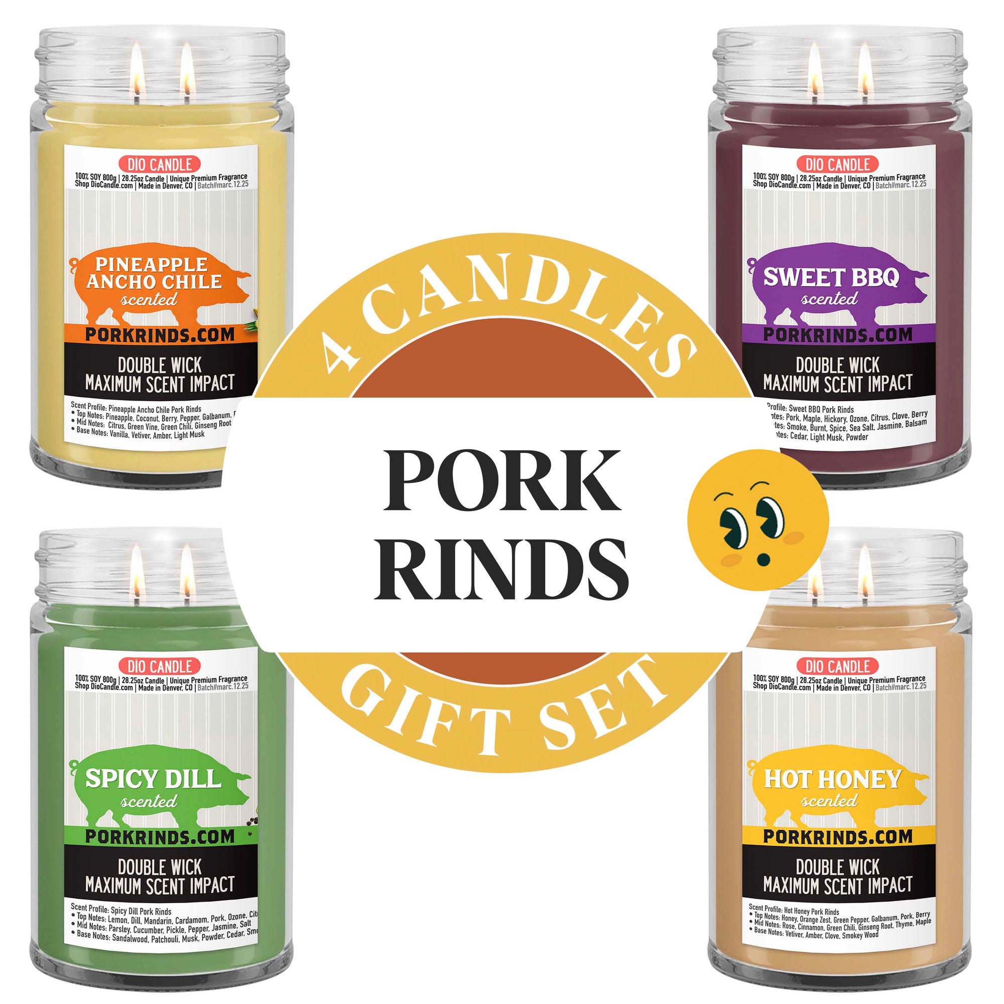 Official Pork Rinds Candle Gift Set