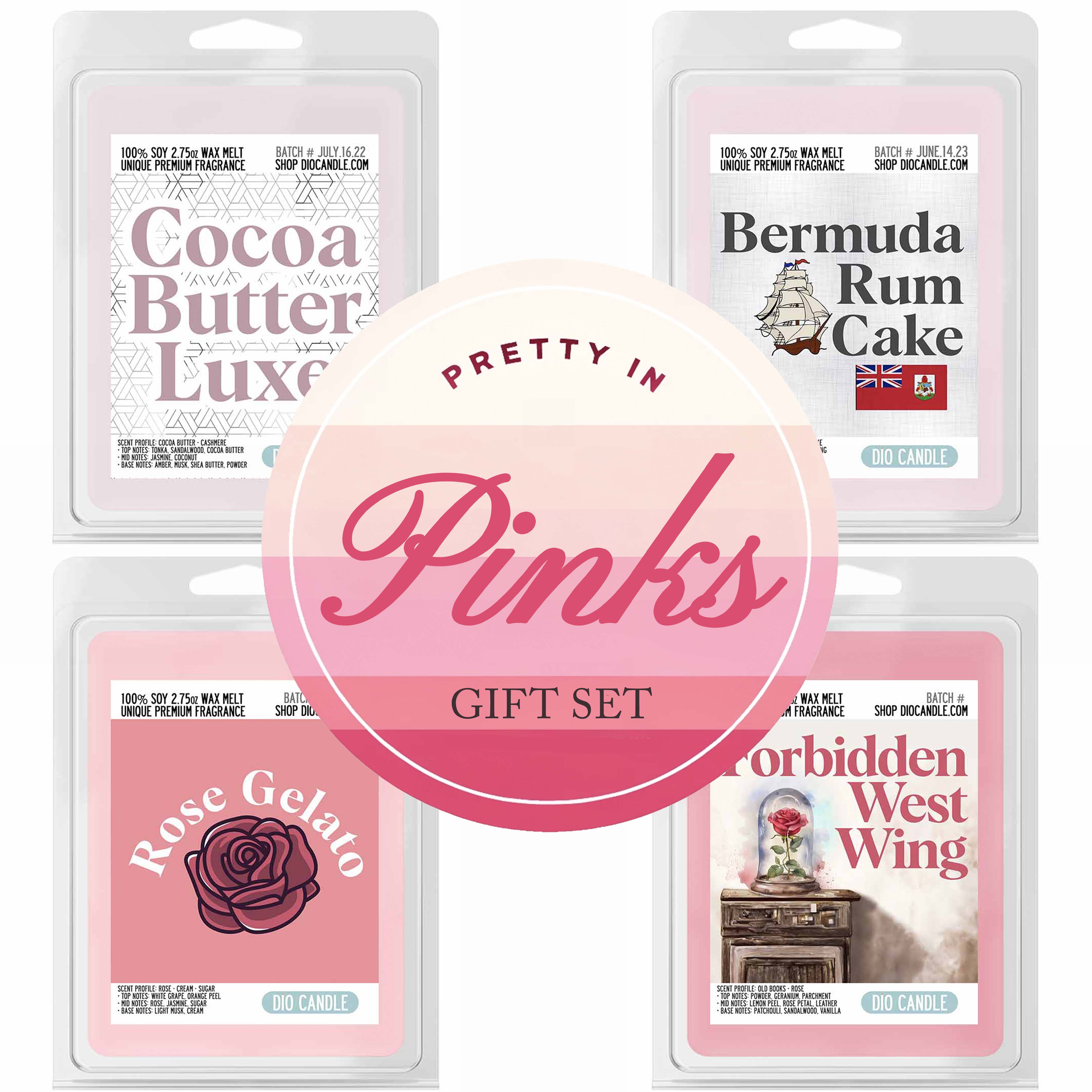 Pretty in Pinks 4 Candles Gift Set