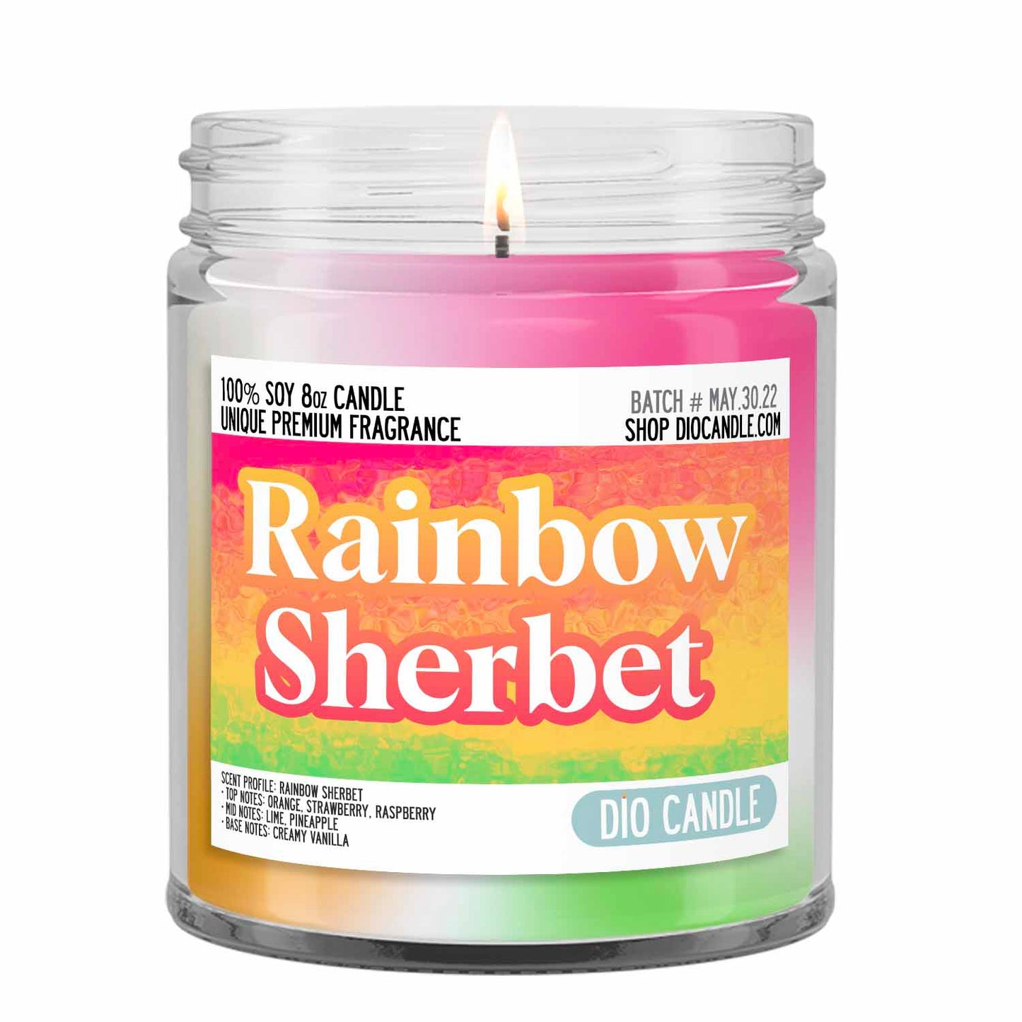 Rainbow Sherbet Candle