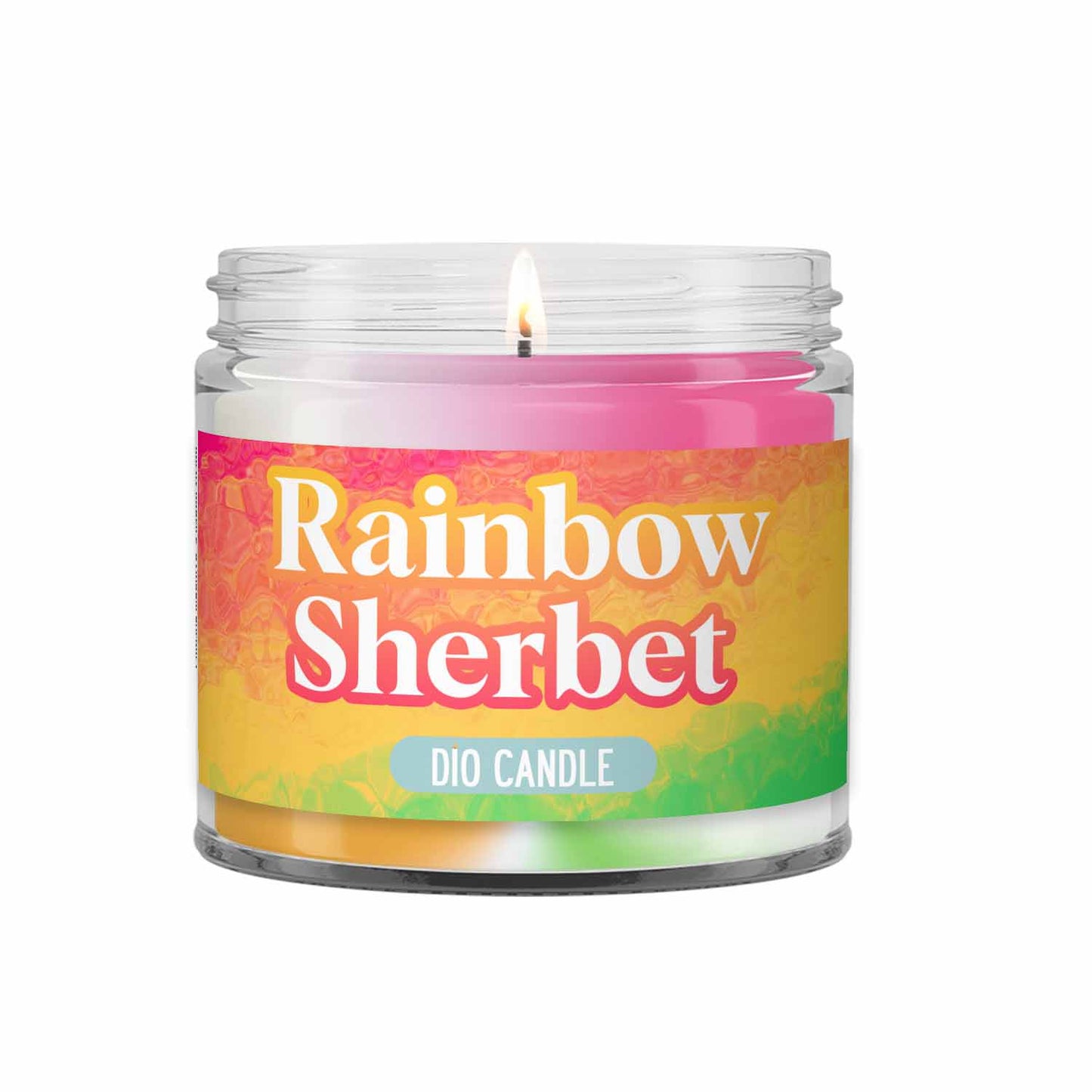 Rainbow Sherbet Candle