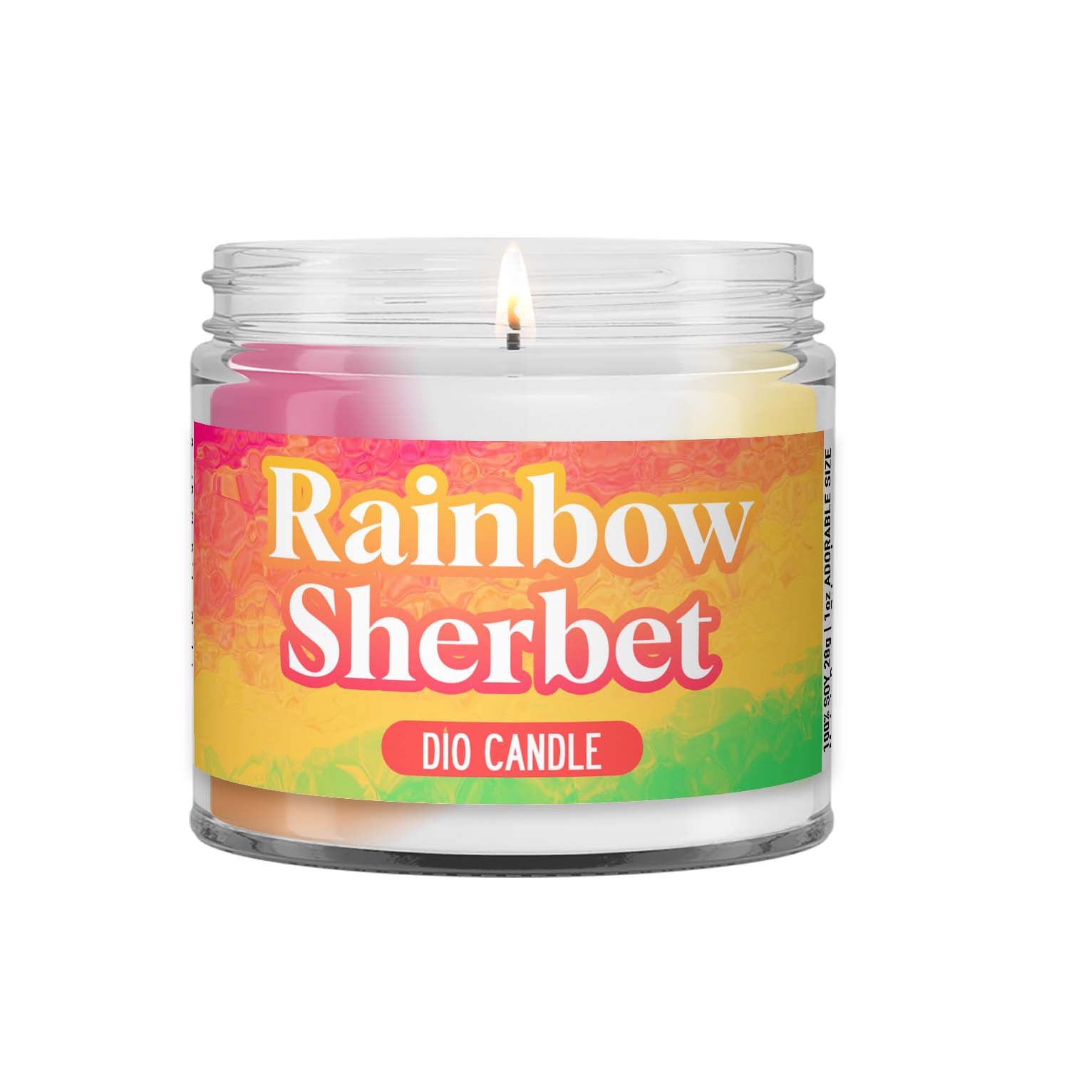 Rainbow Sherbet Candle