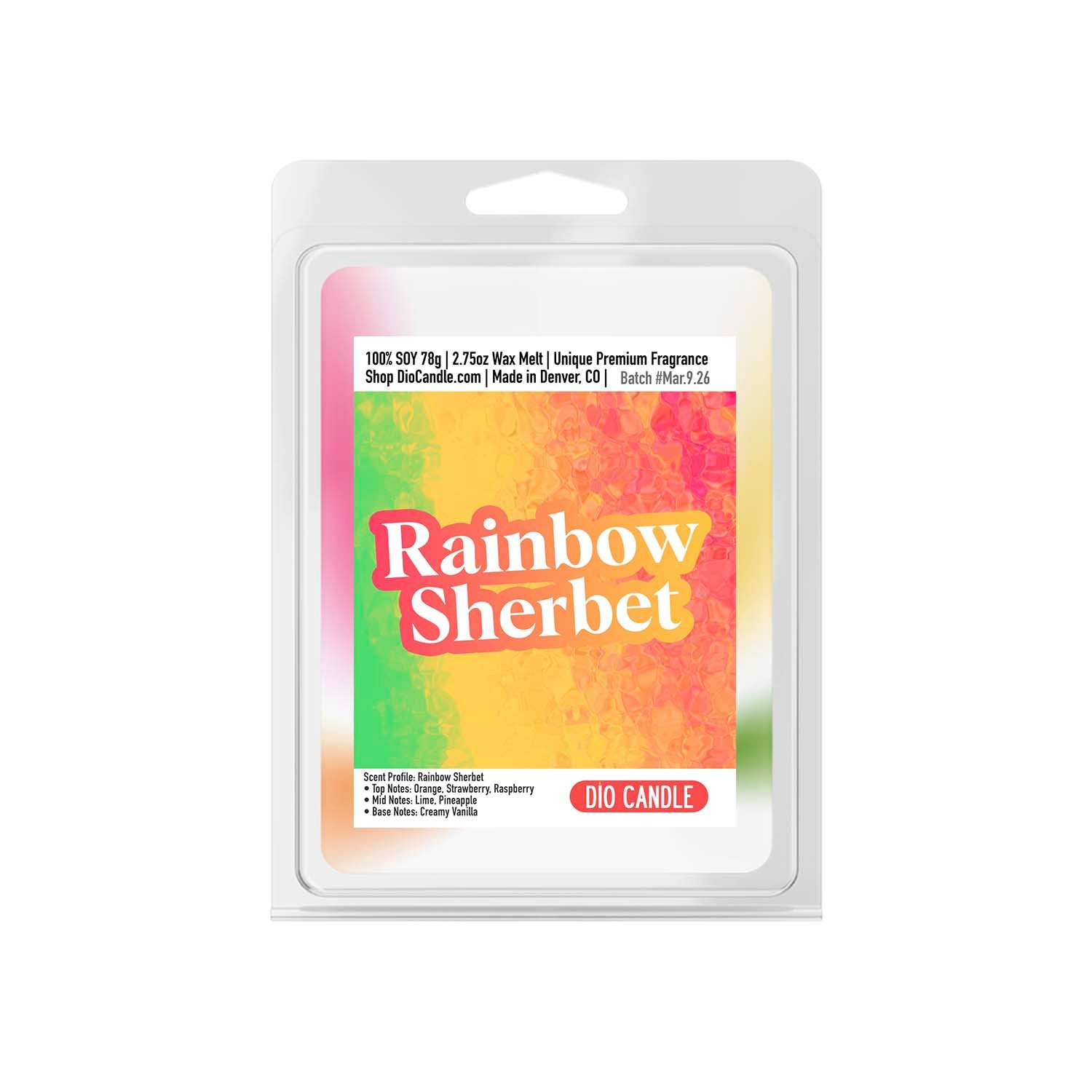 Rainbow Sherbet Candle