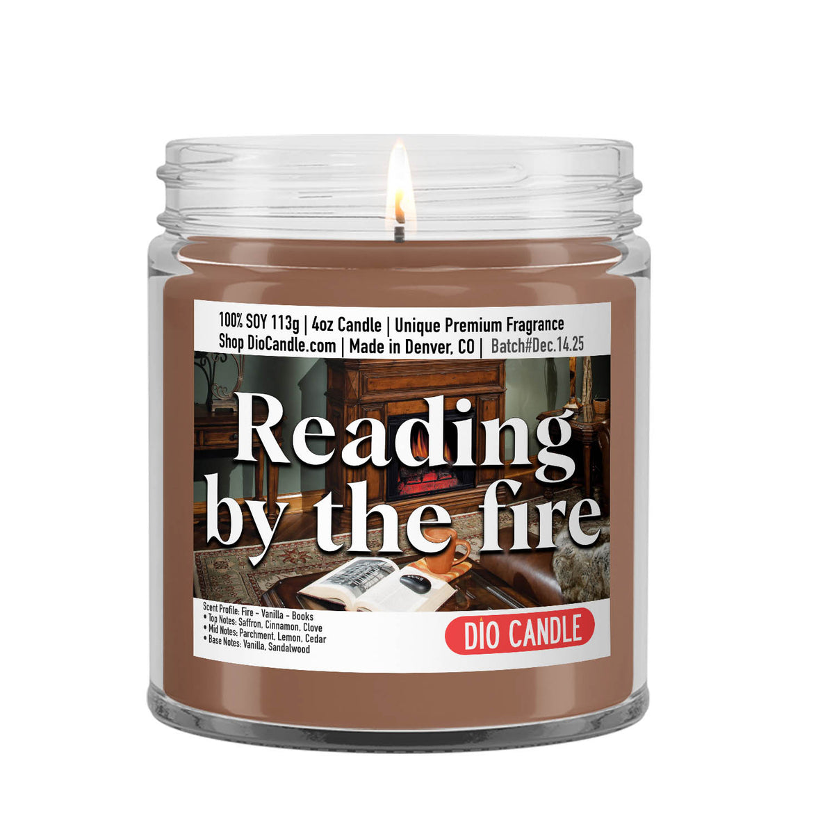 Reading by the Fire Candle