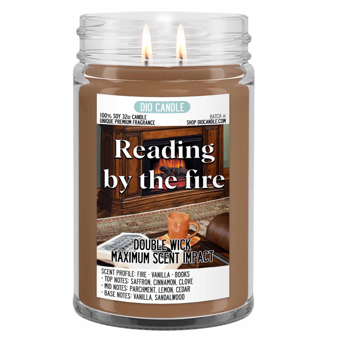 Reading by the Fire Candle