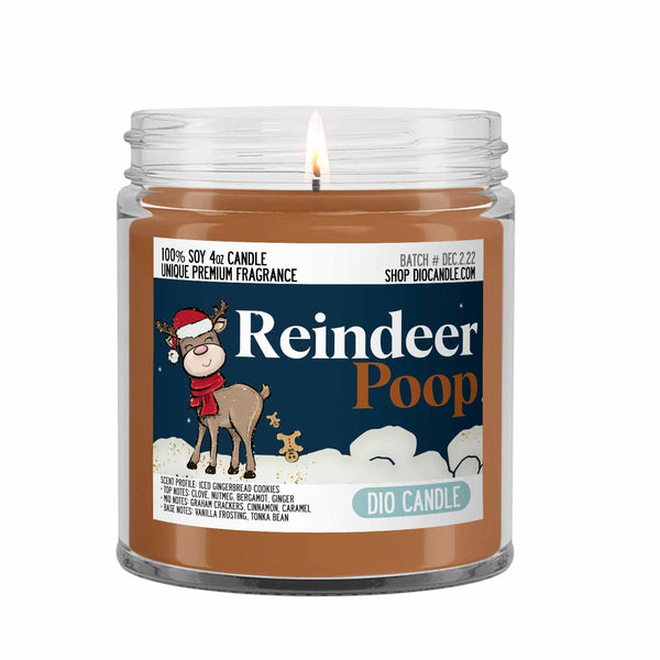 Reindeer Poop Christmas Candle - Iced Gingerbread Cookies Scented - Dio ...