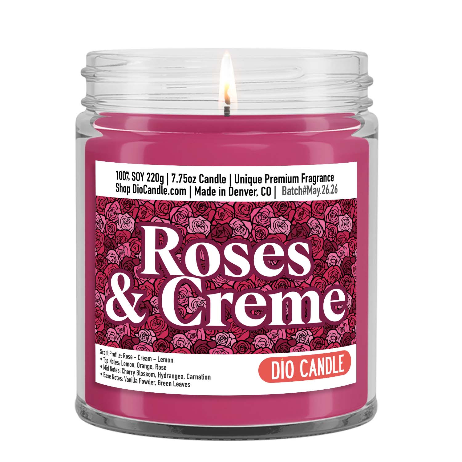 Roses and Creme Candle