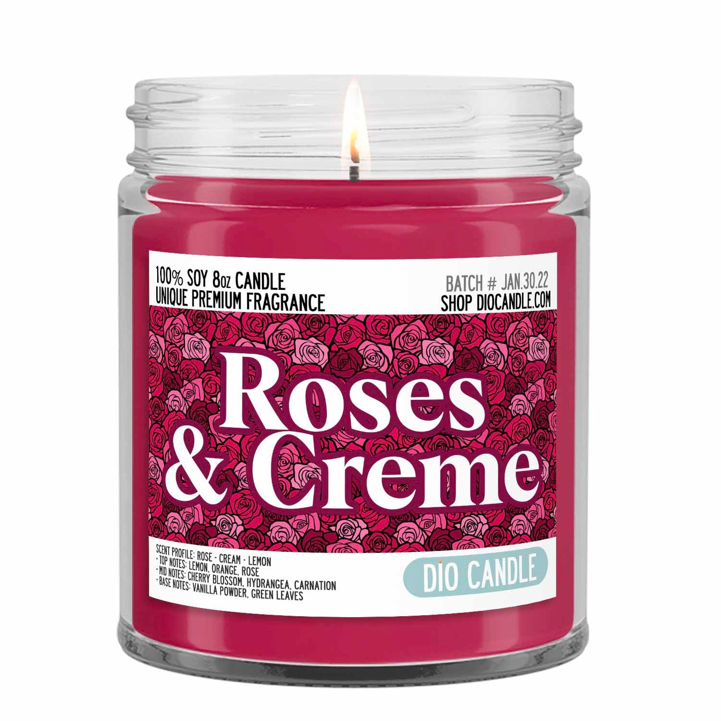 Roses and Creme Candle