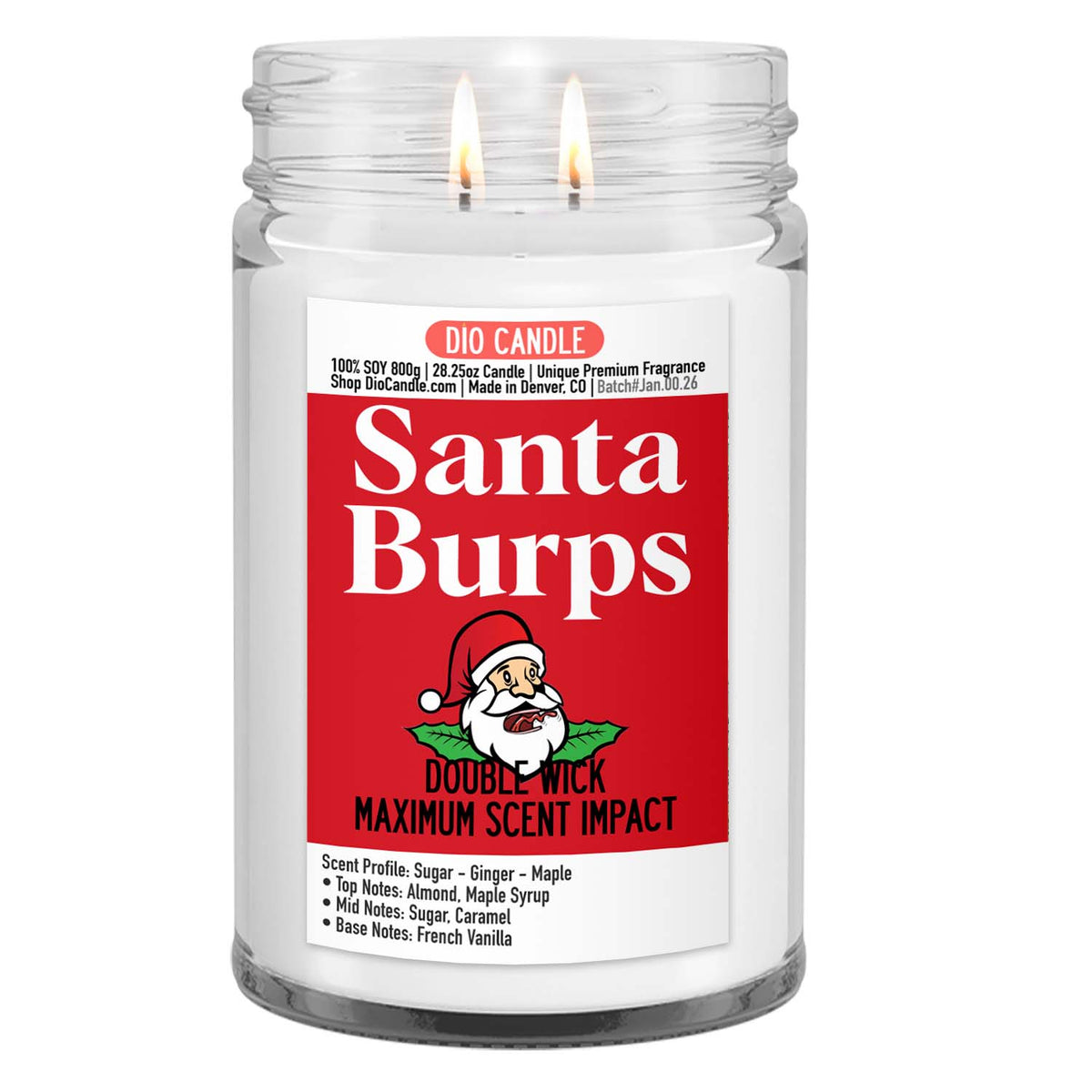 Santa Burps Candle