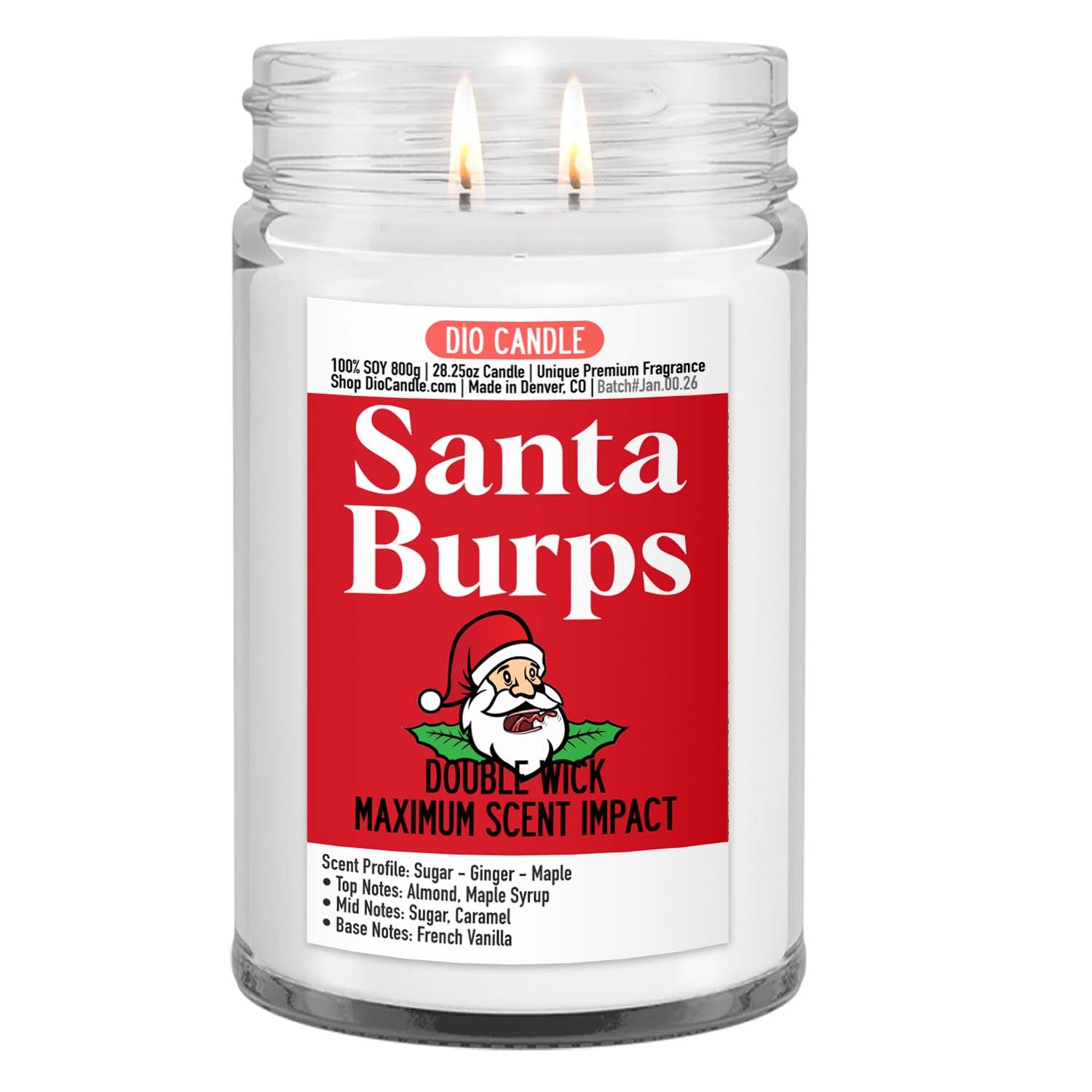 Santa Burps Candle