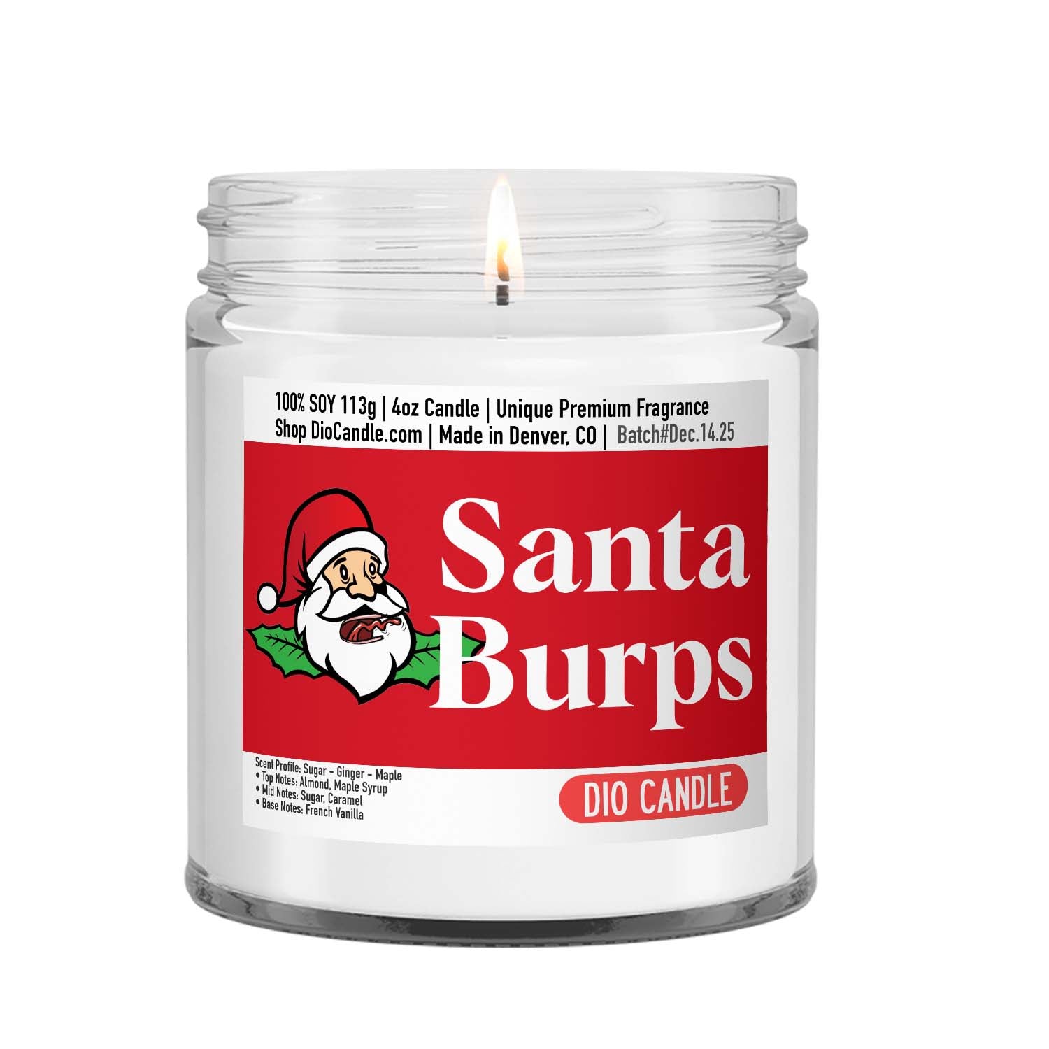 Santa Burps Candle