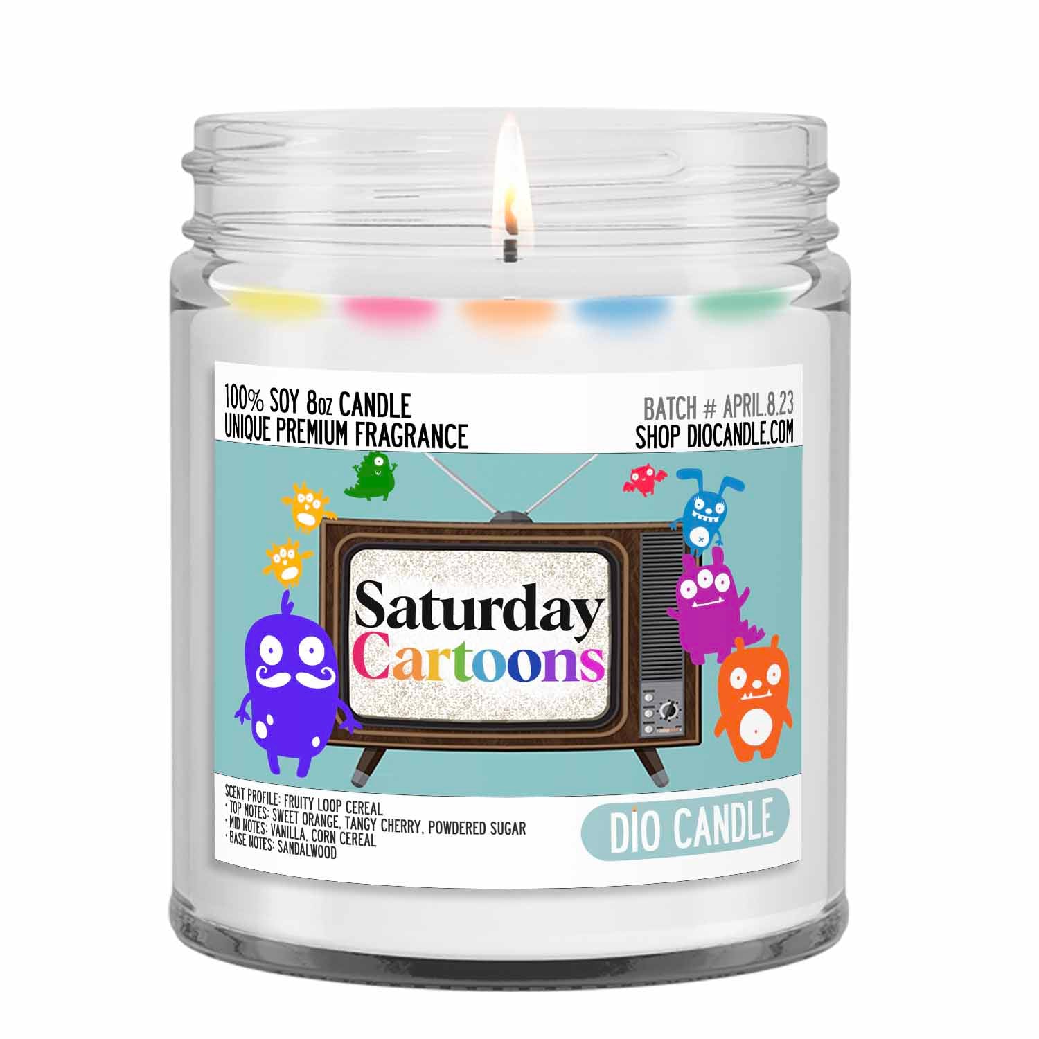 Saturday Cartoons Cereal Candle