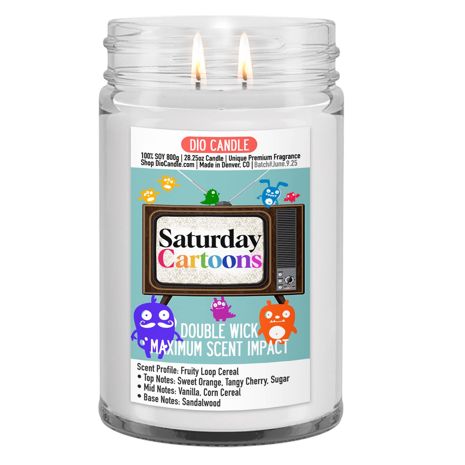 Saturday Cartoons Cereal Candle