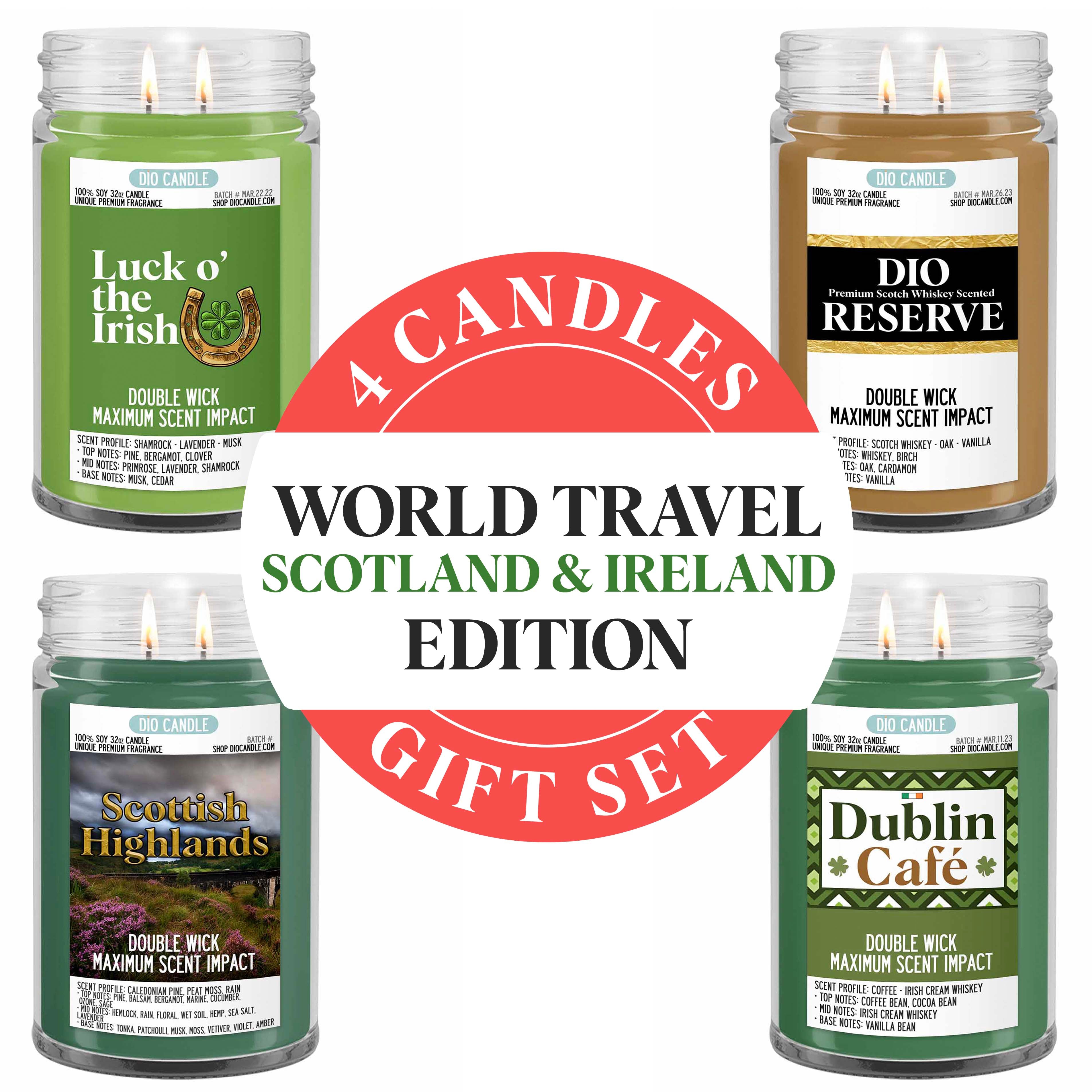 Scotland and Ireland Candle Gift Set