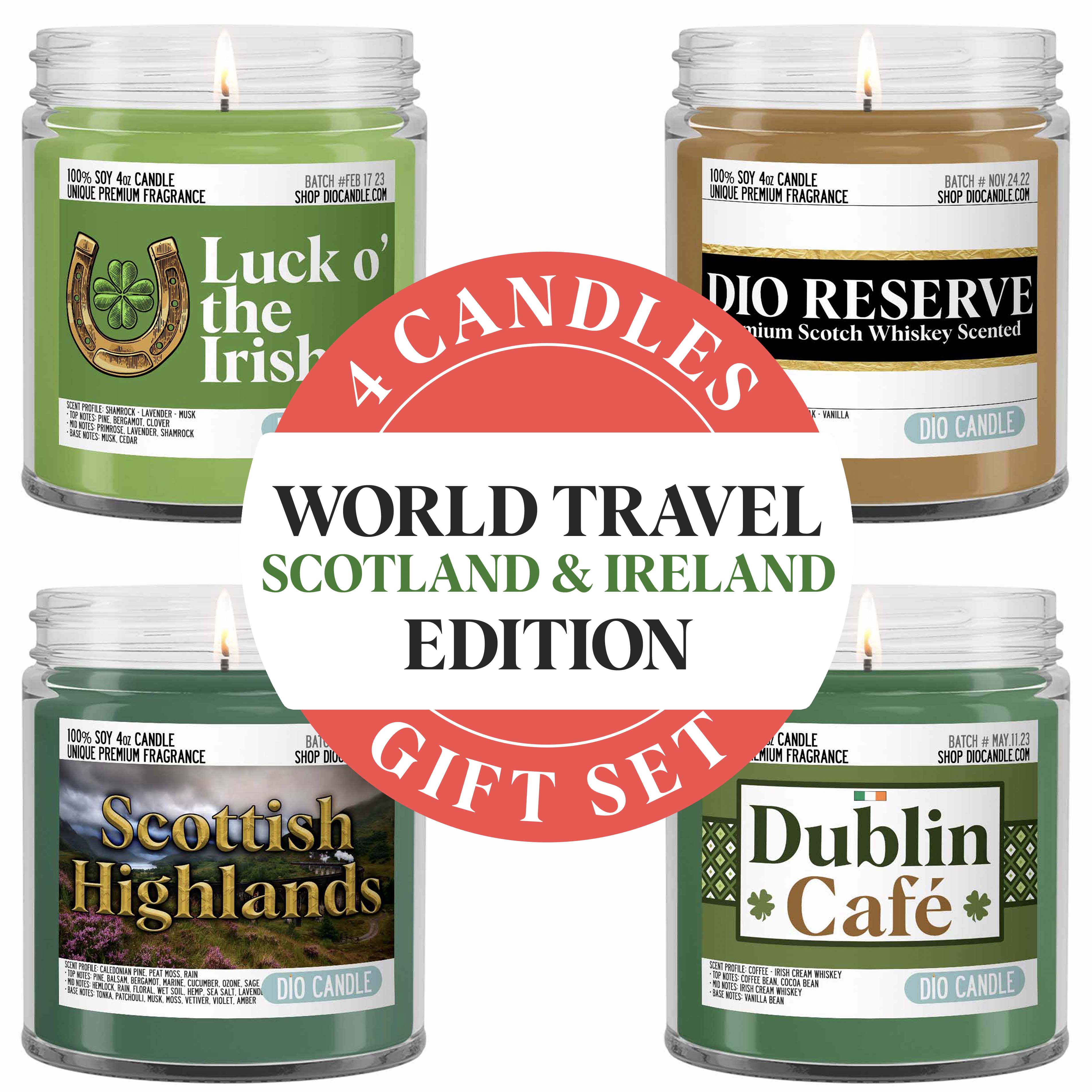 Scotland and Ireland Candle Gift Set